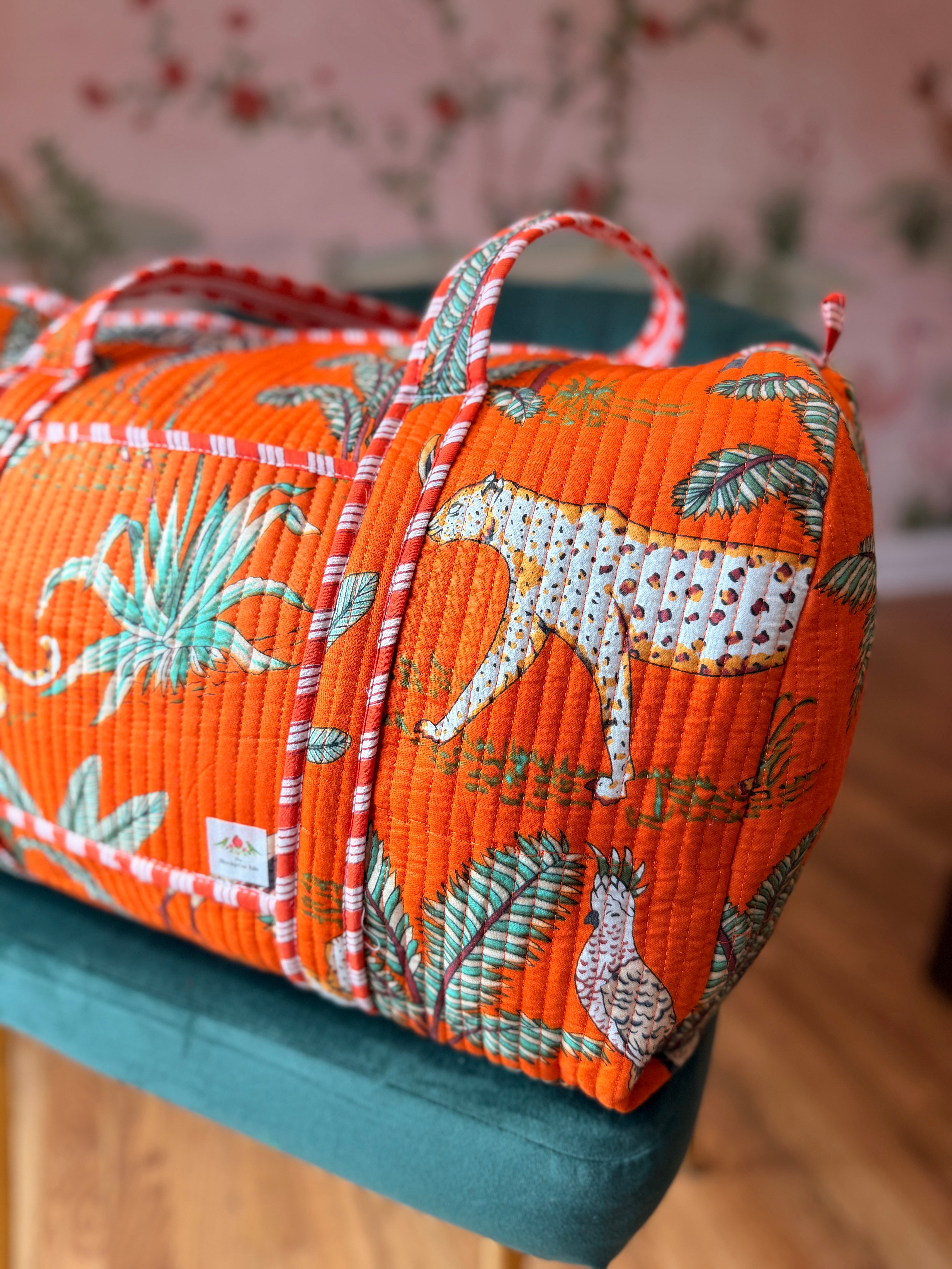 Orange Jungle Weekender Bag
