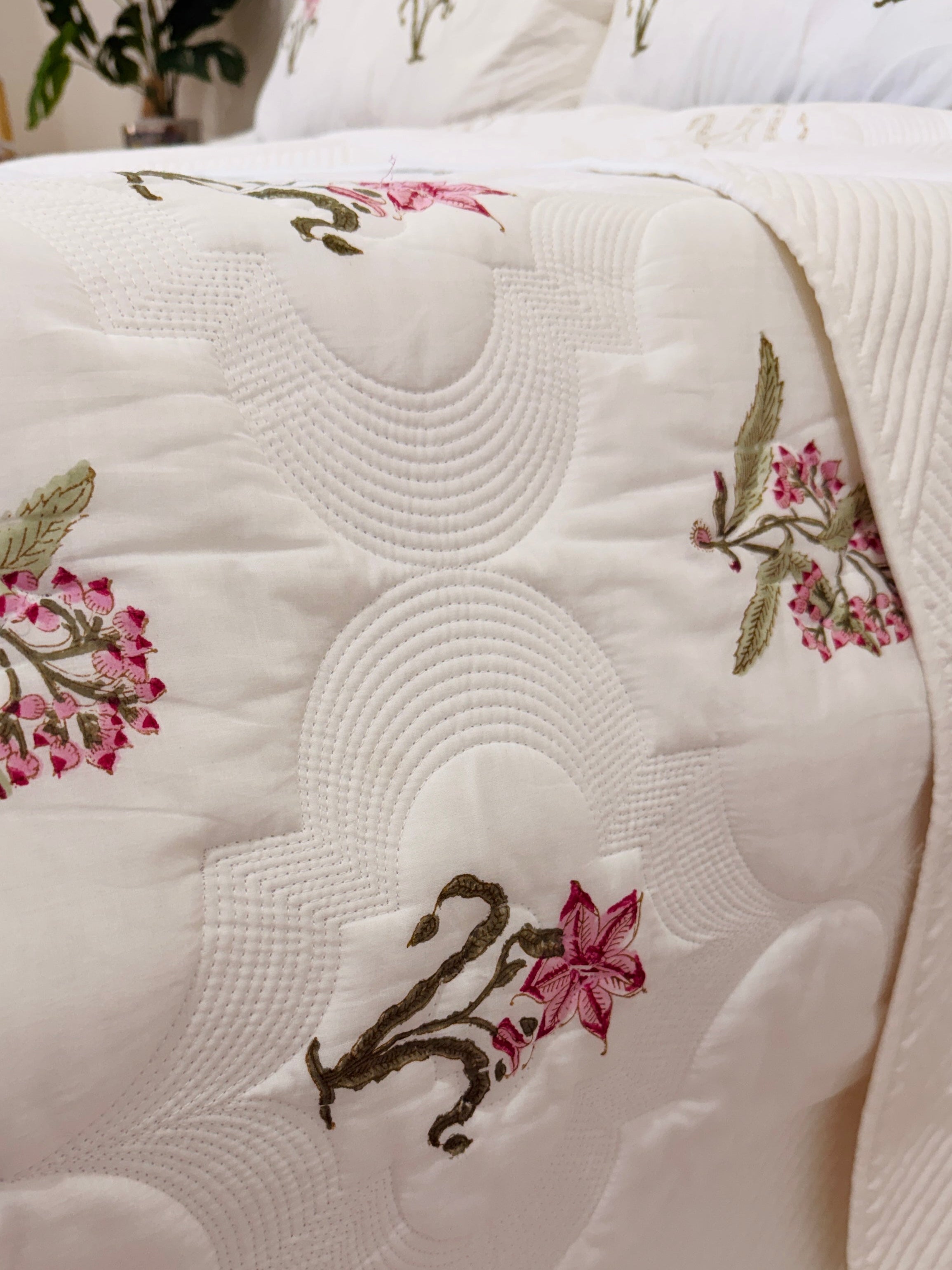 Blush Meadow Luxury - King Bedspread