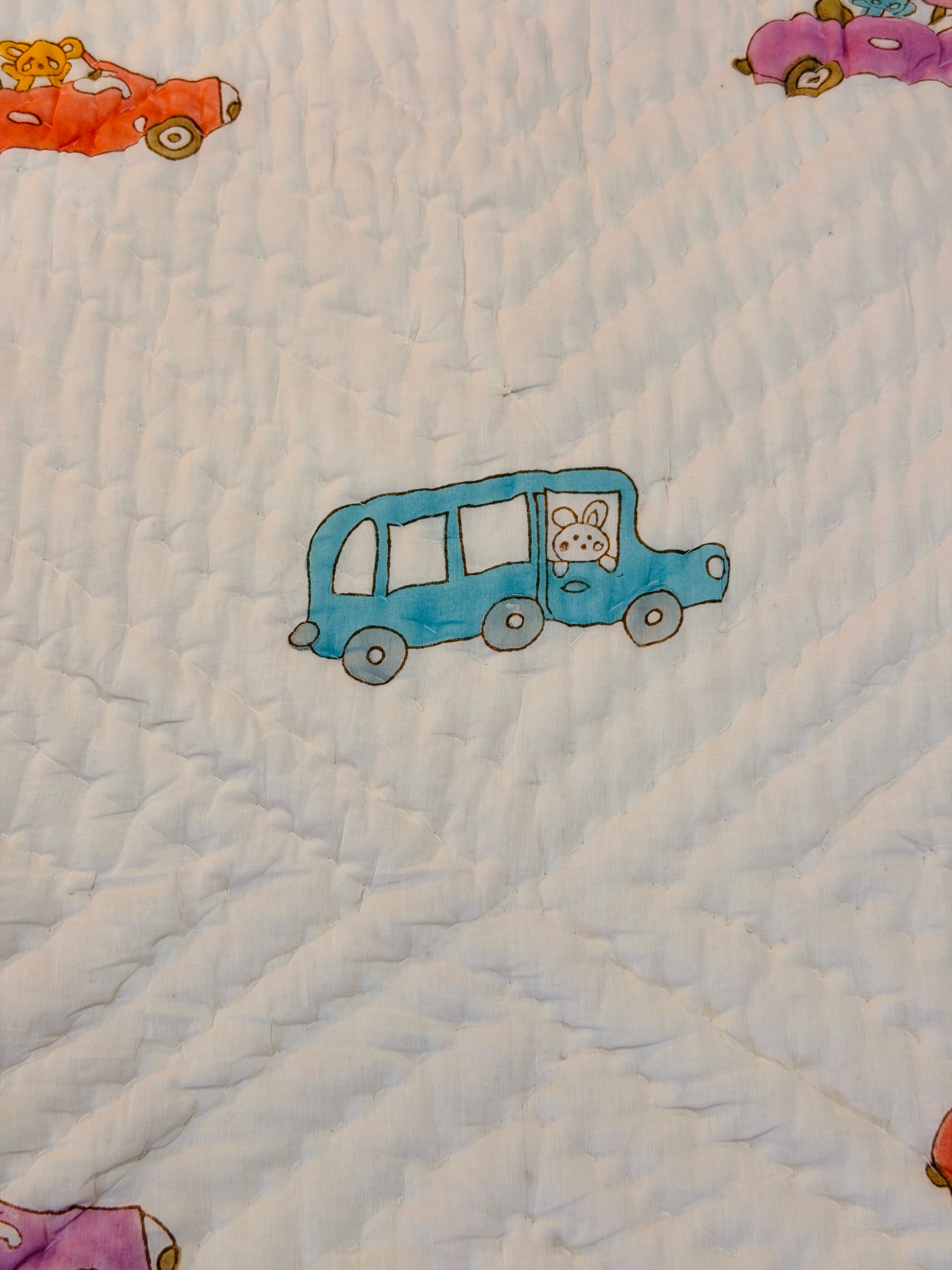 Car Lover Toddler Reversible Quilt