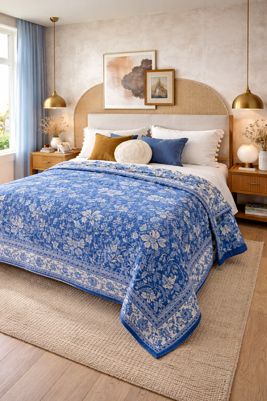 Indigo Orchard Reversible - Queen Quilt