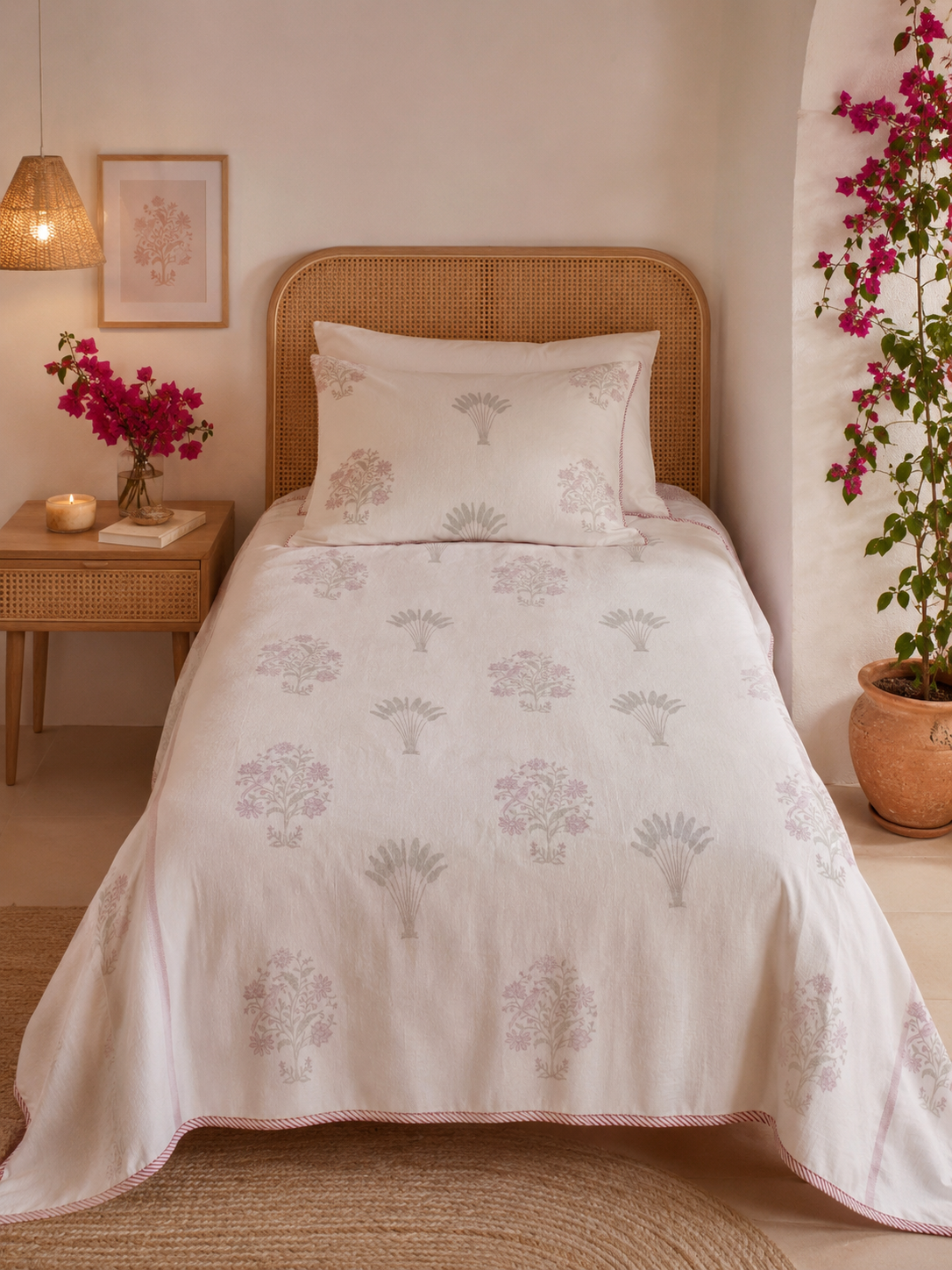3 Layer Hand Block Printed Summer Blanket - Dohar