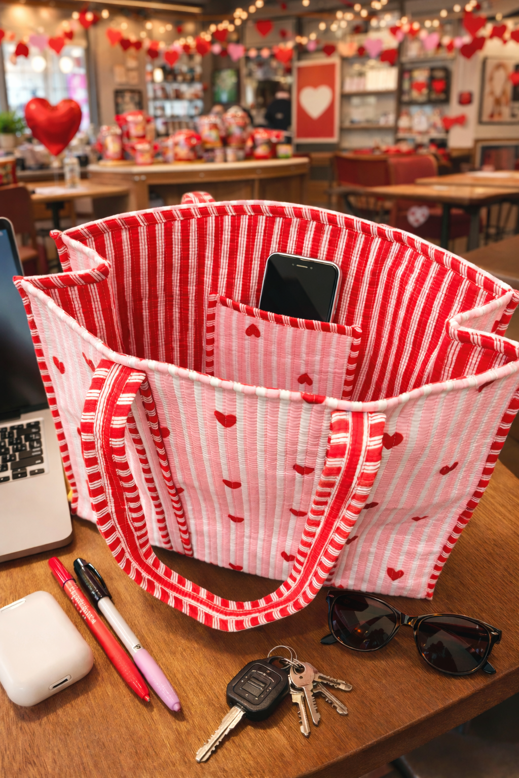 Heartprint Cute Tote Bag