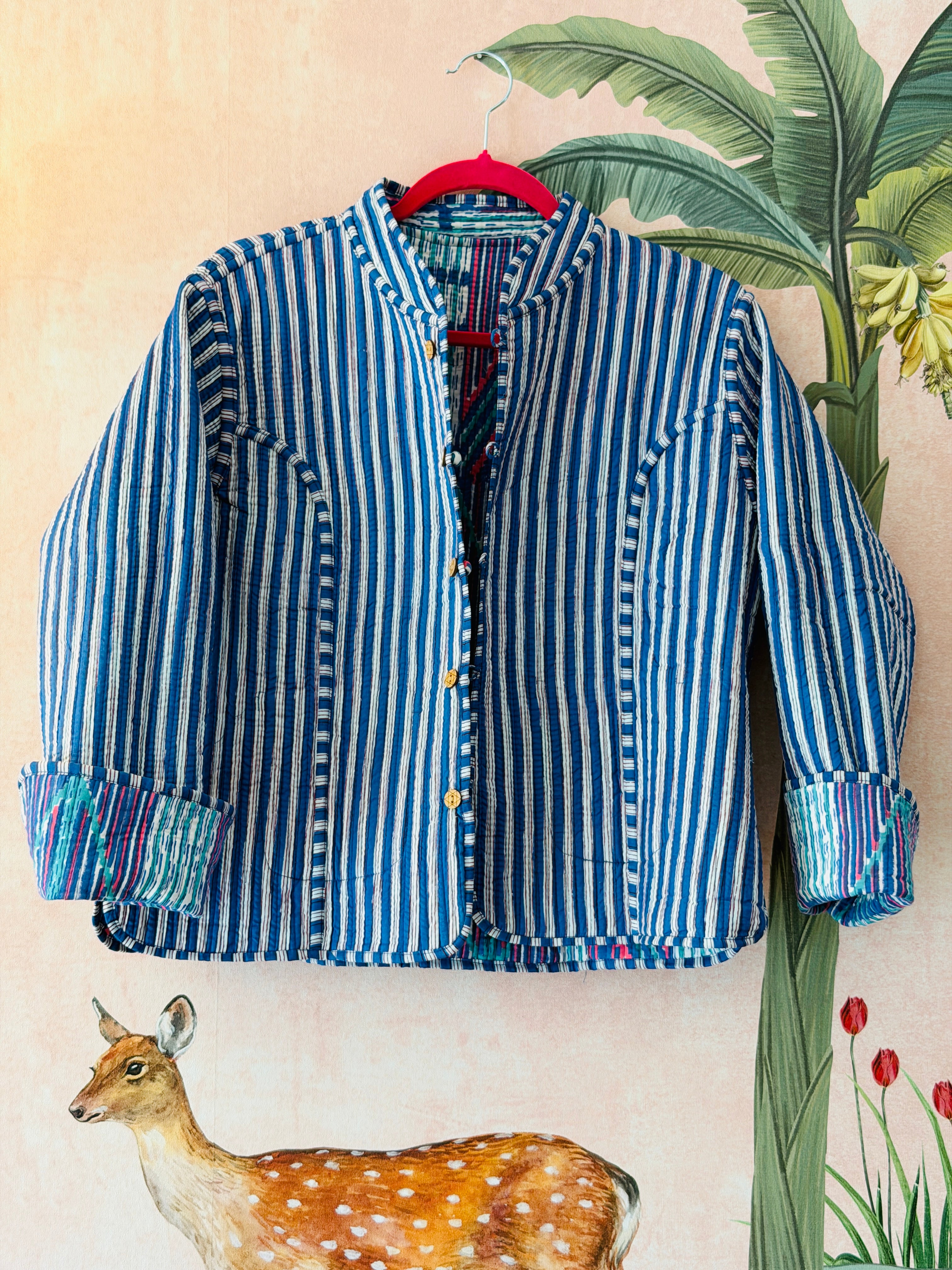 Indigo Bloom Reversible Jacket