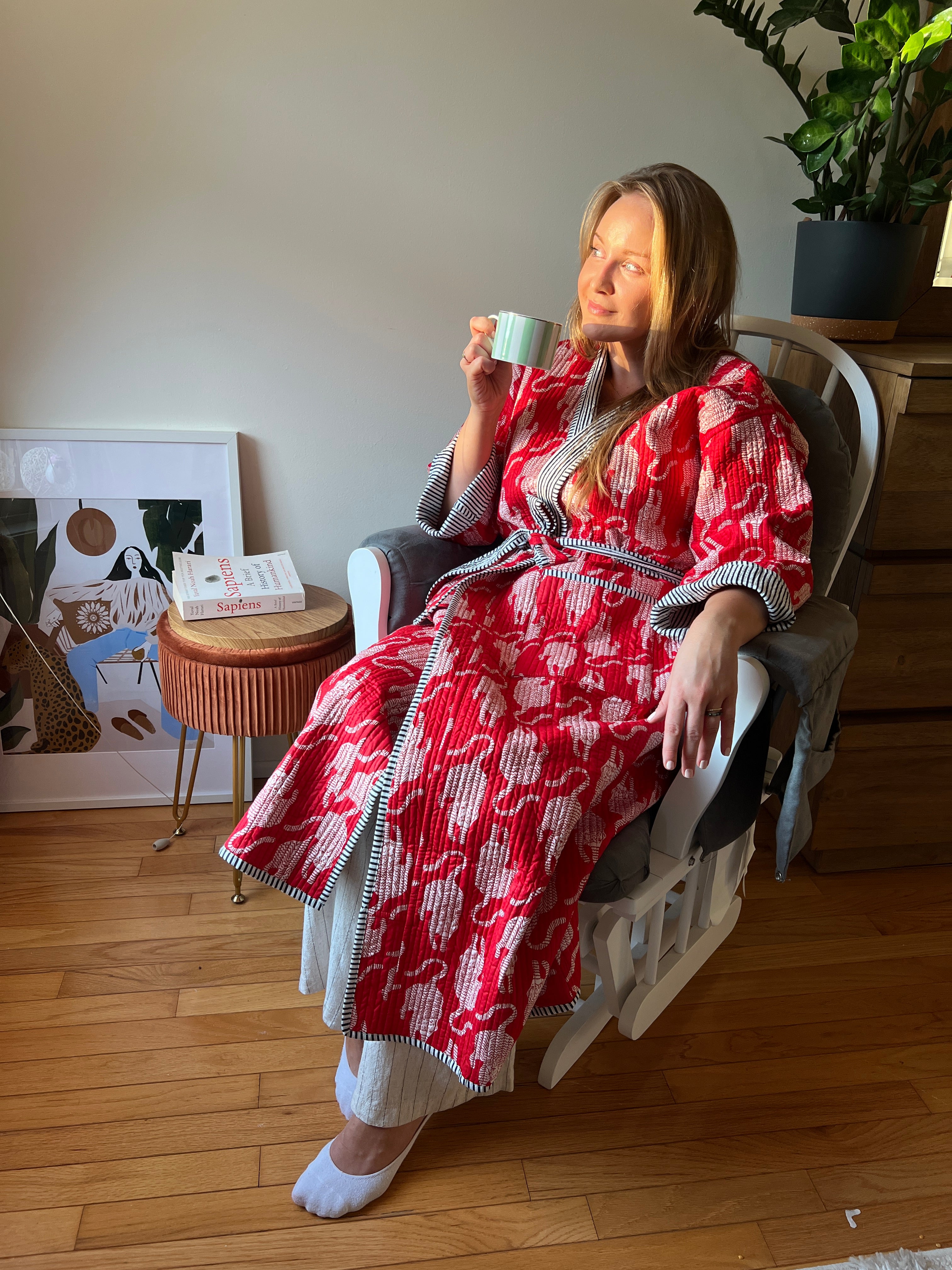 Baagh Reversible Quilted Housecoat