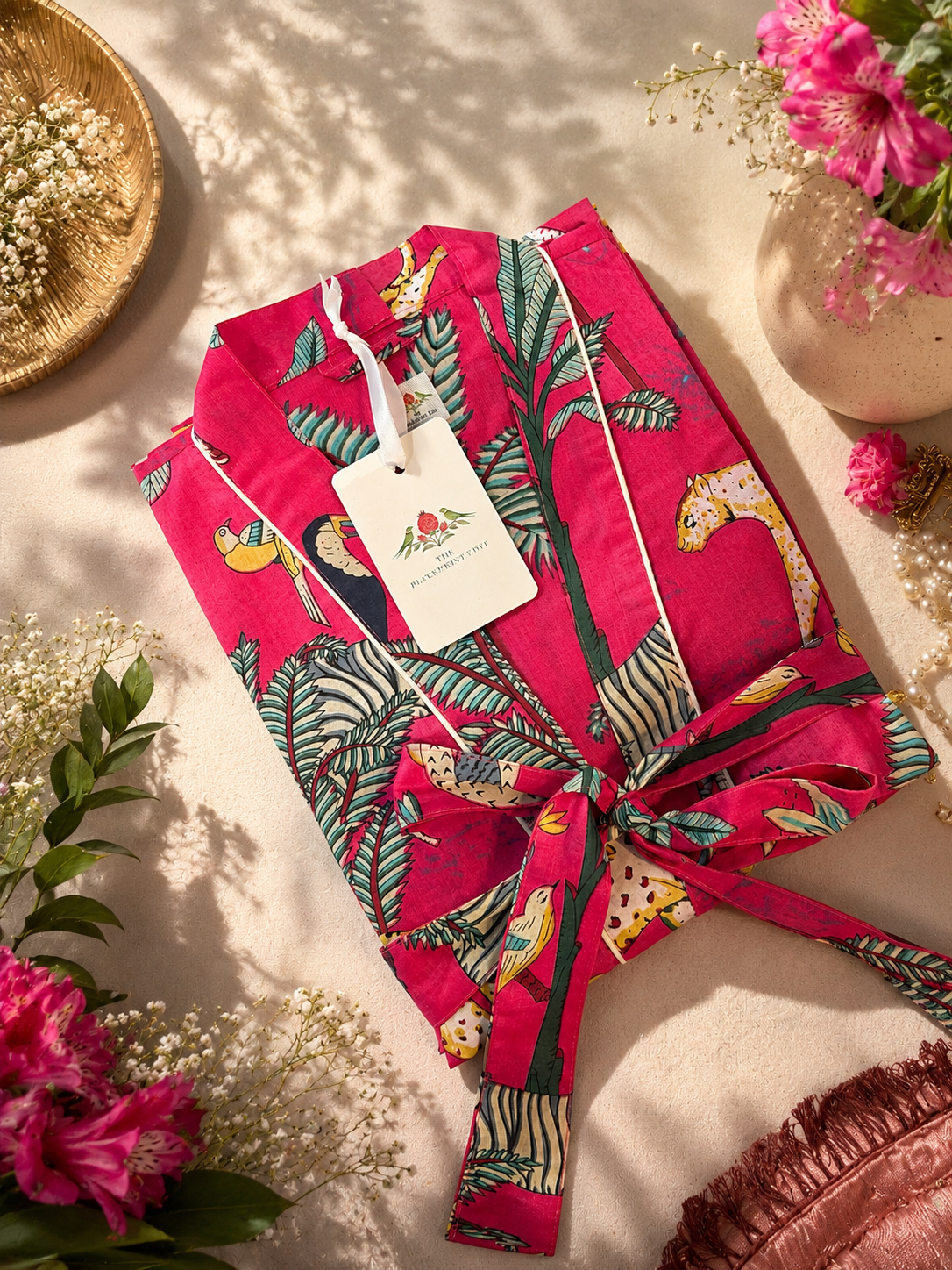 Magenta Jungle Kimono