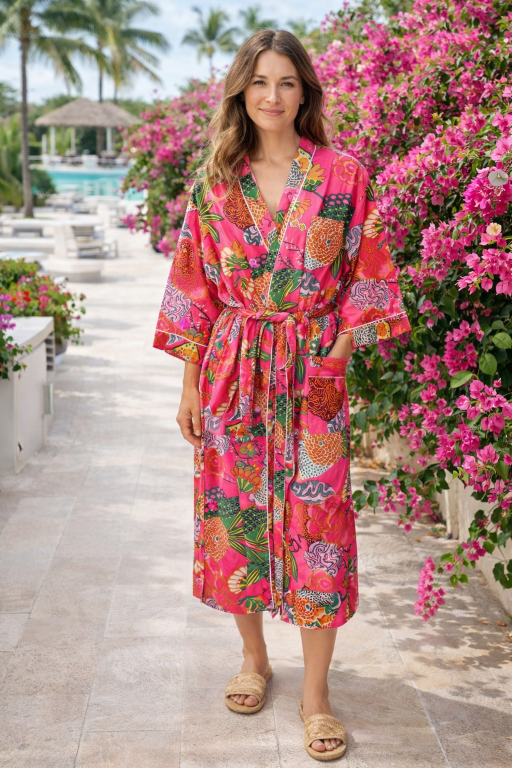 Pink Paradise Cotton Kimono 🌸🌺