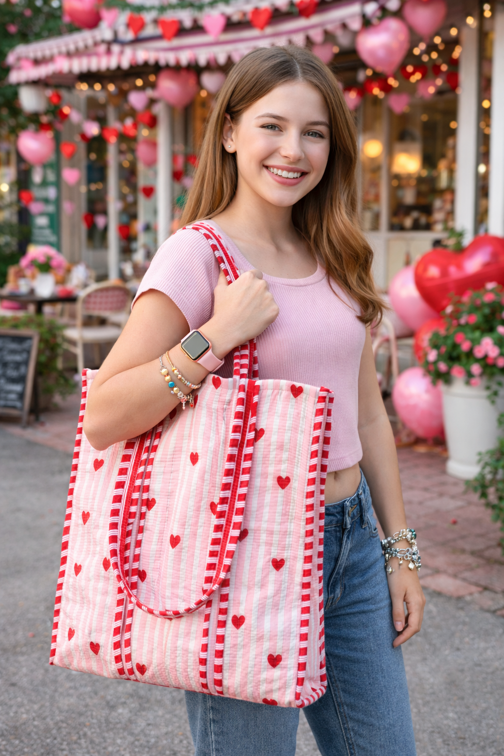 Heartprint Cute Tote Bag