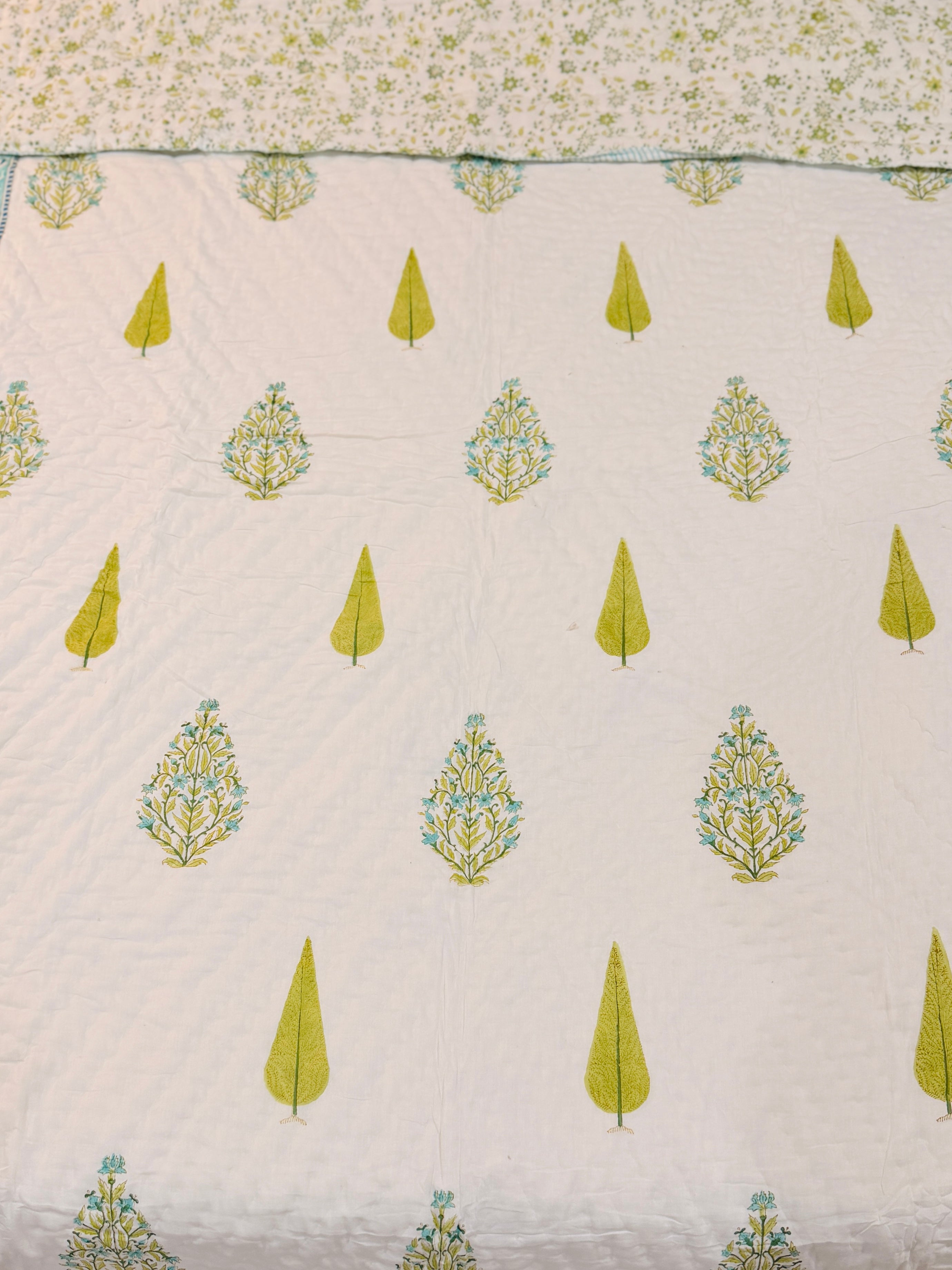 Green Orchard Reversible Blanket