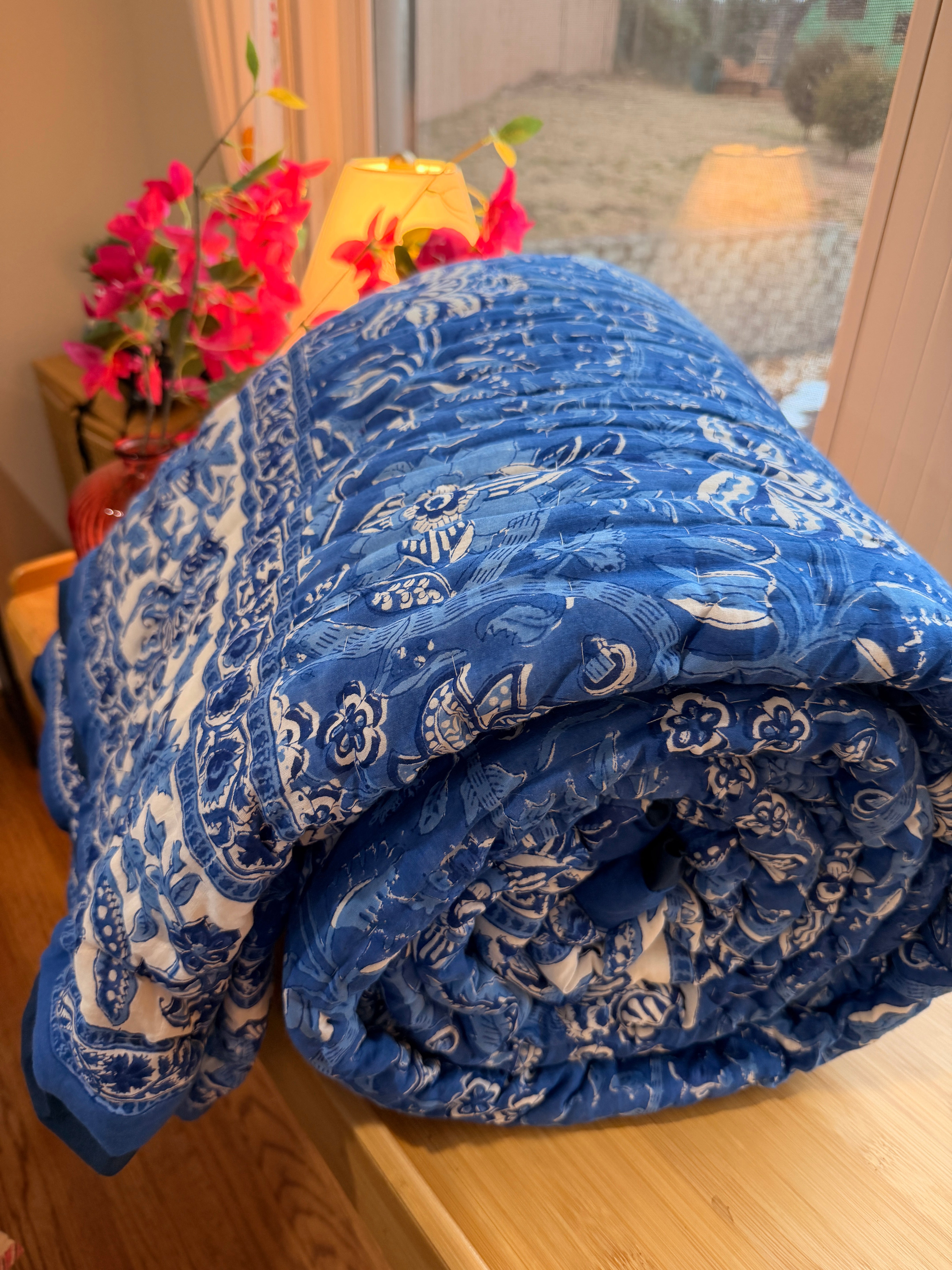 Indigo Orchard Reversible - Queen Quilt