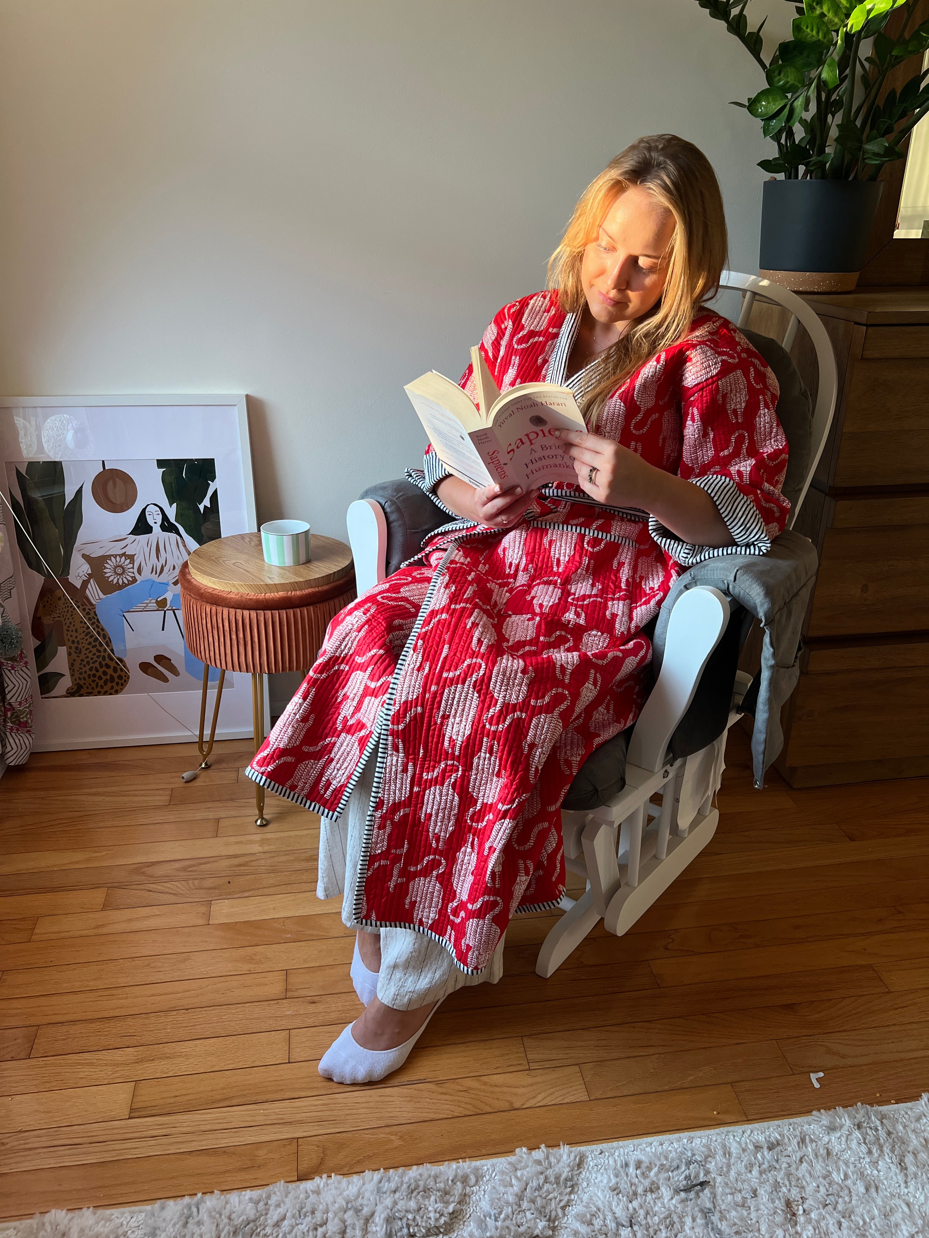 Baagh Reversible Quilted Housecoat