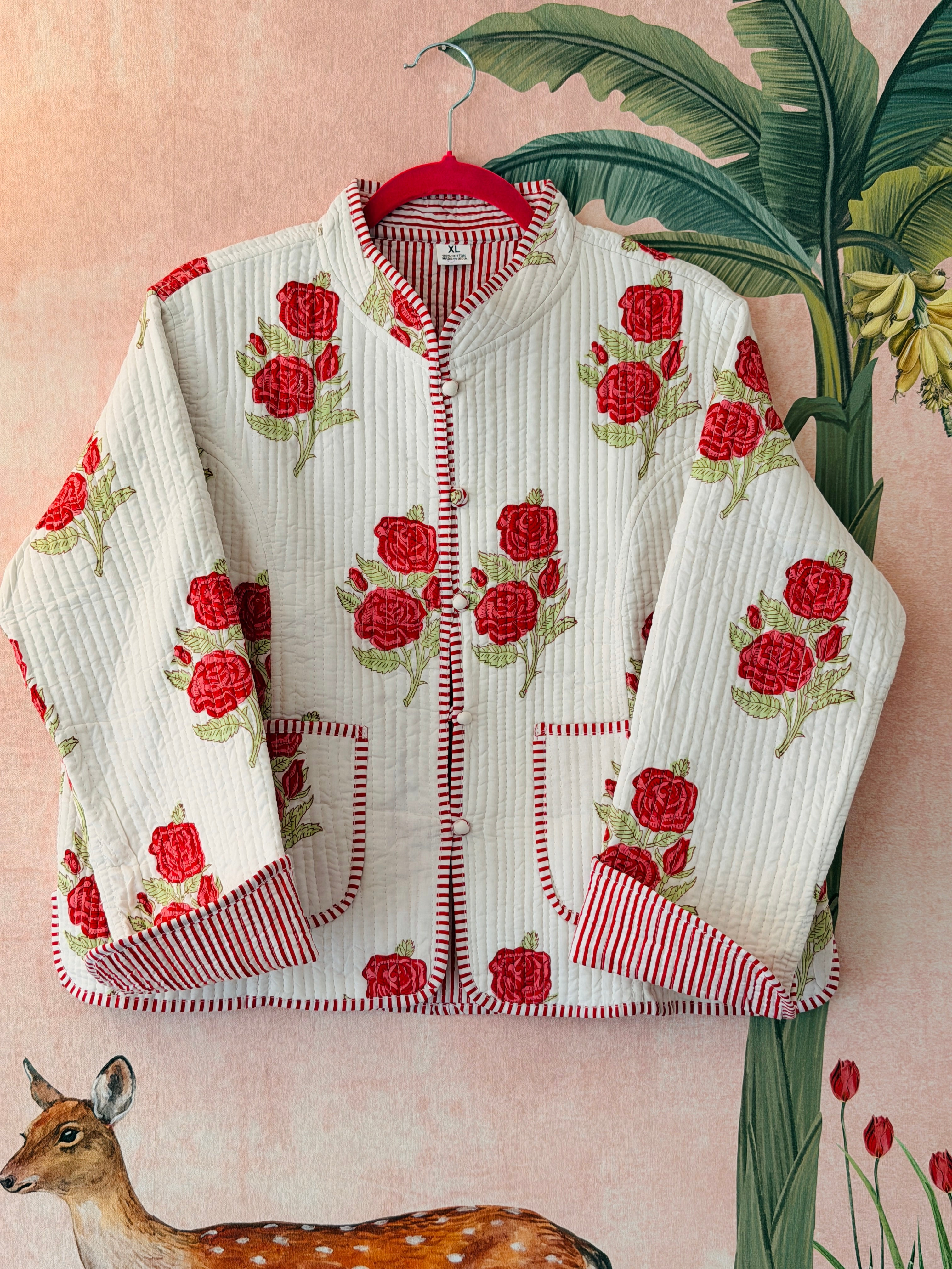 Rose Garden Quilted Cotton Jacket