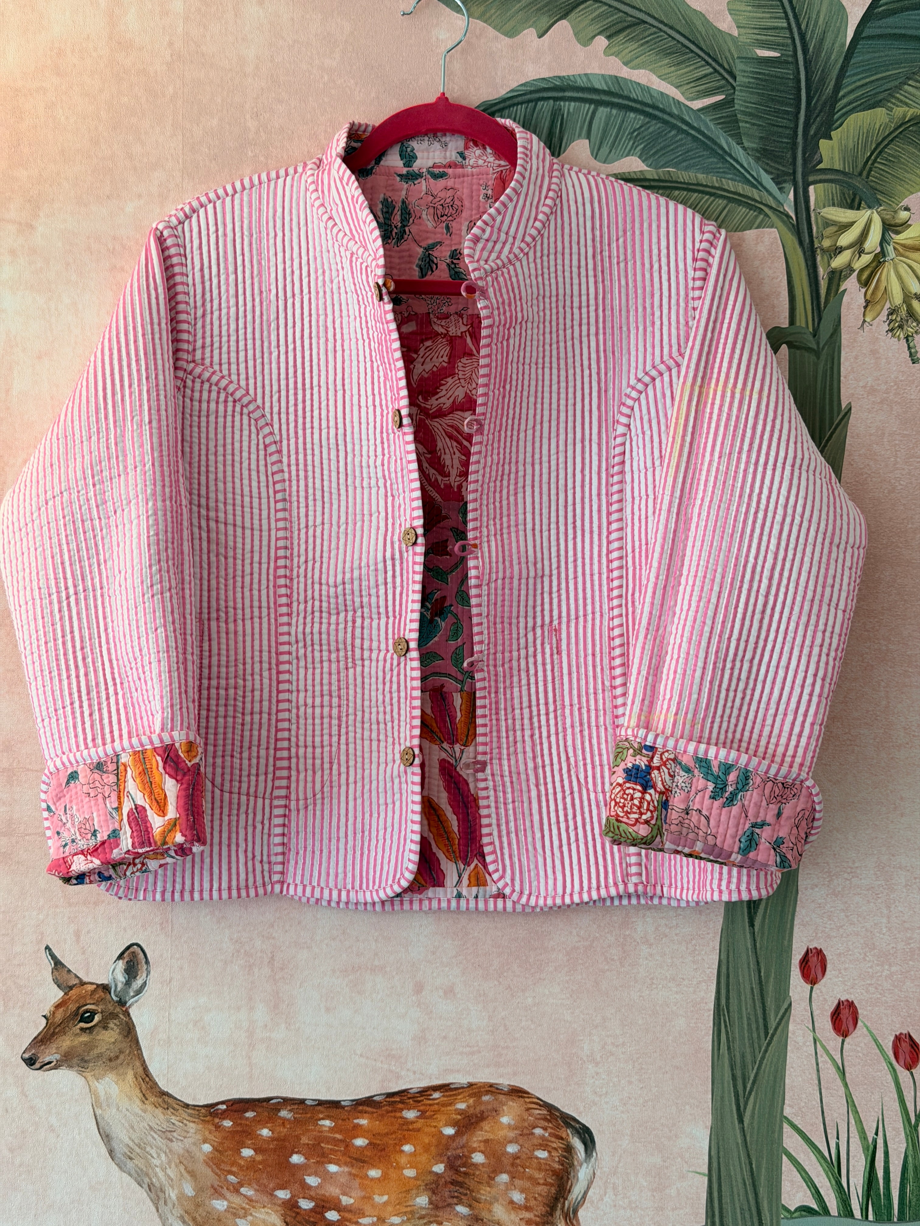Gulaabi Boho Quilted Reversible Jacket