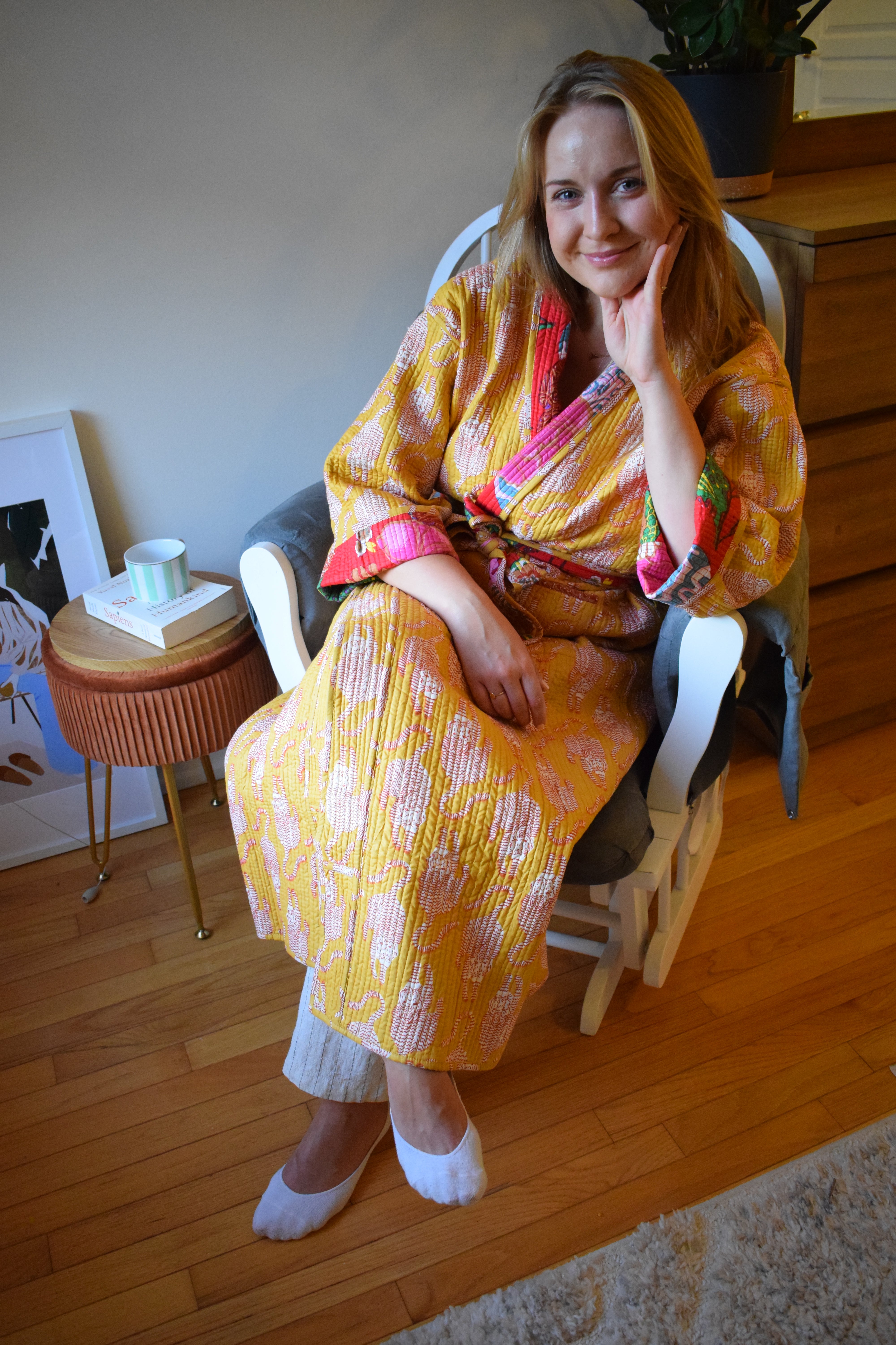 Phool Reversible Quilted Housecoat