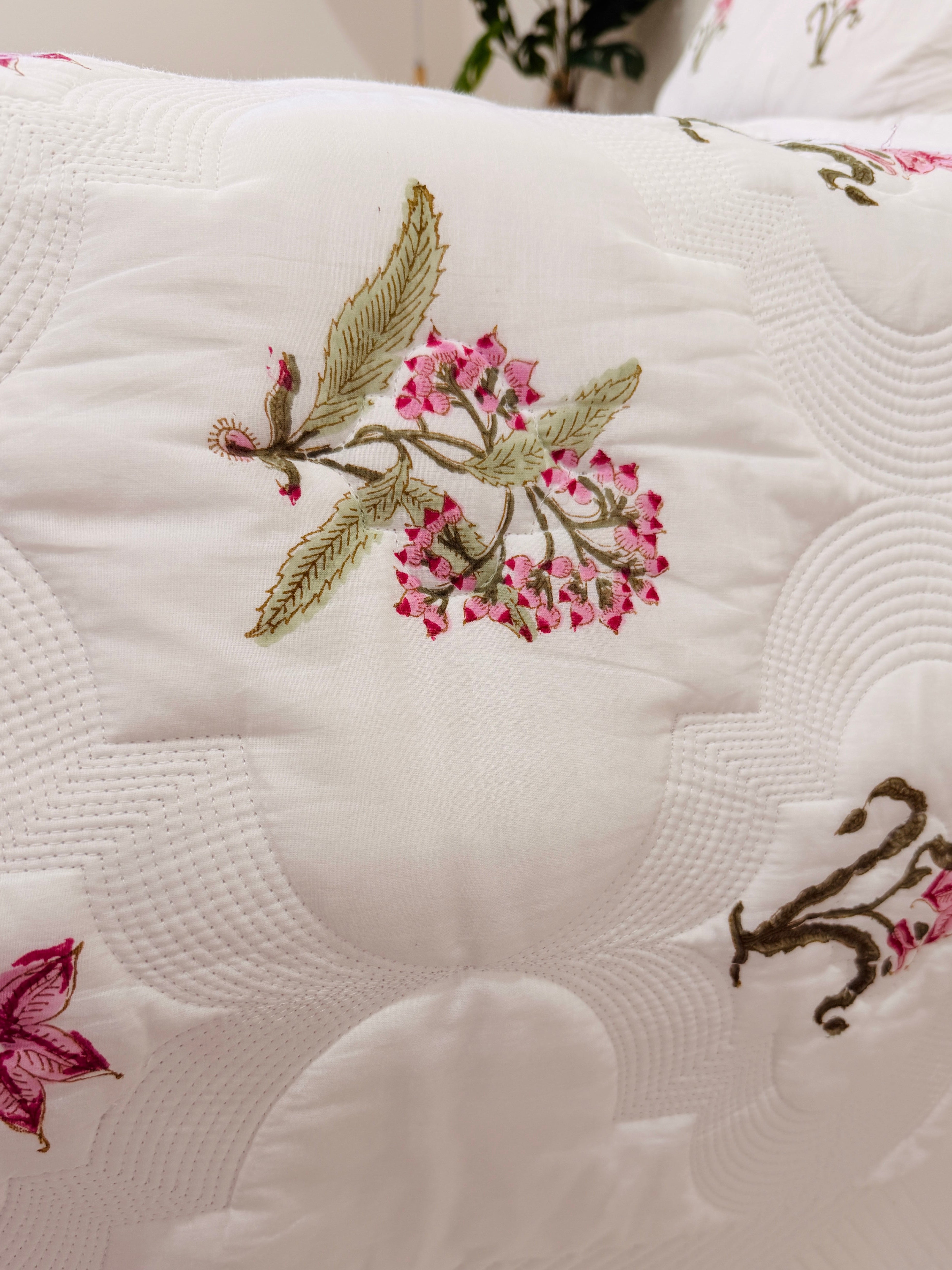 Blush Meadow Luxury - King Bedspread