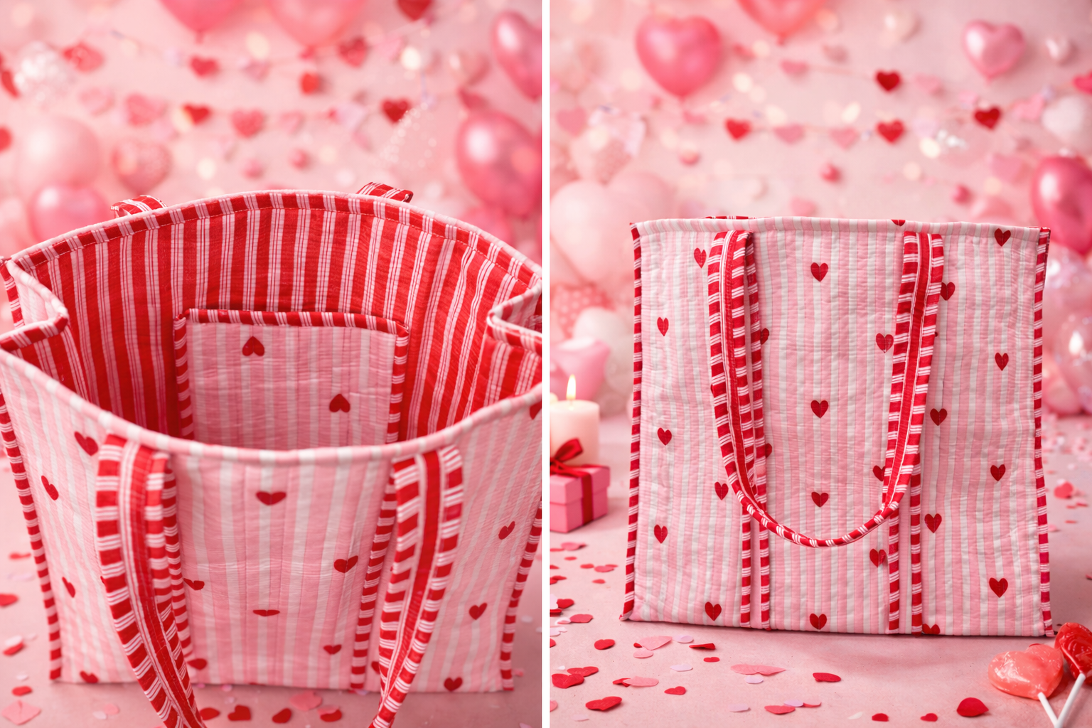 Heartprint Cute Tote Bag