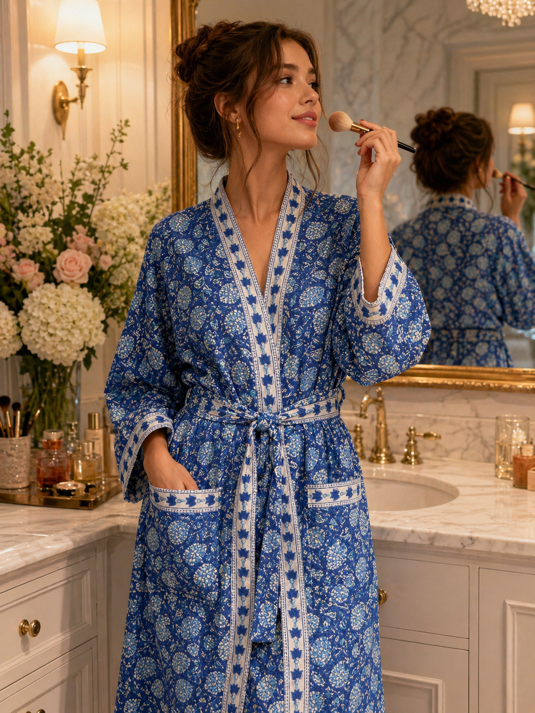 Indigo Heirloom Luxe Bathrobe