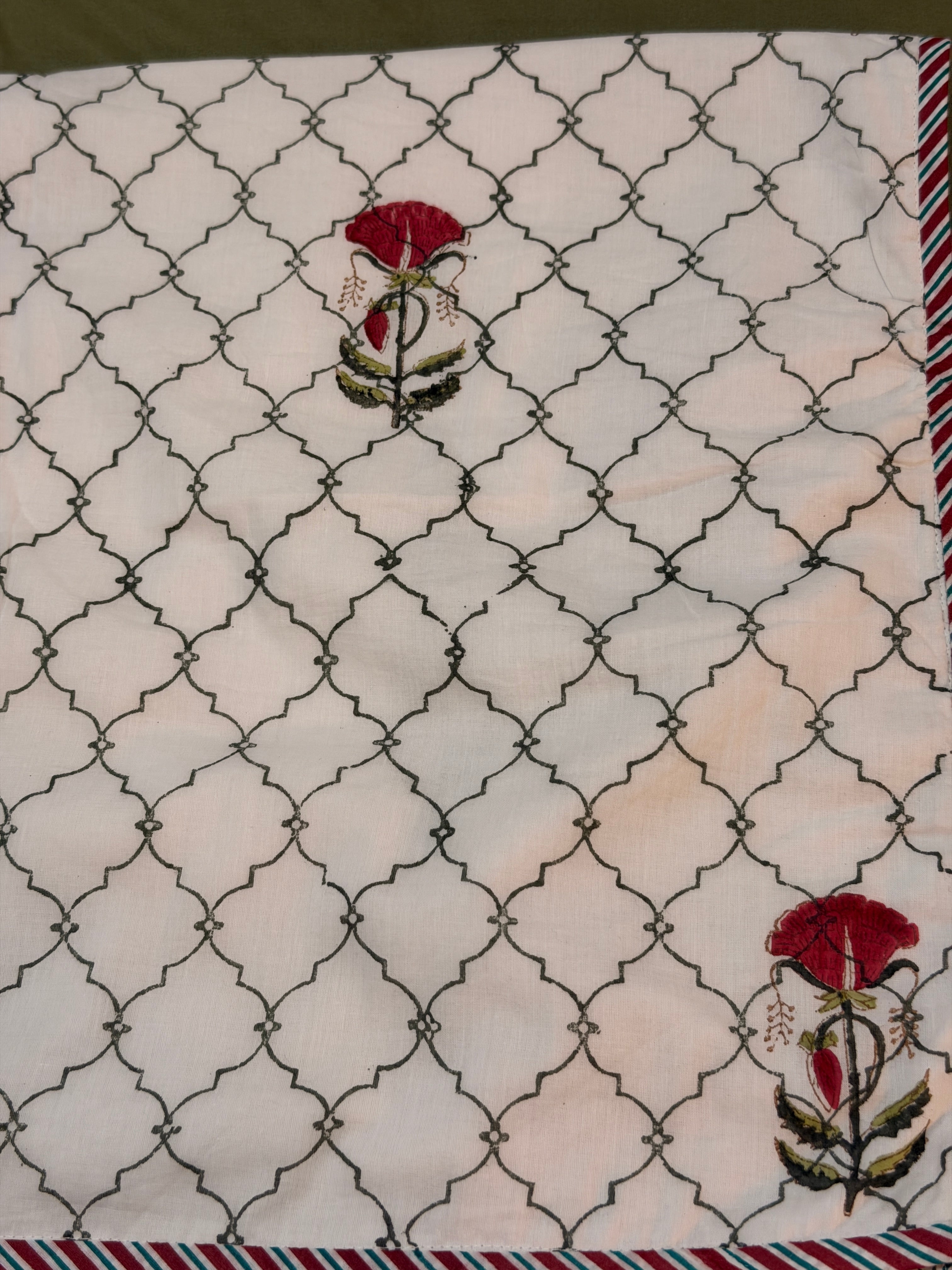 Mughal Print Reversible Summer Blanket - Dohar