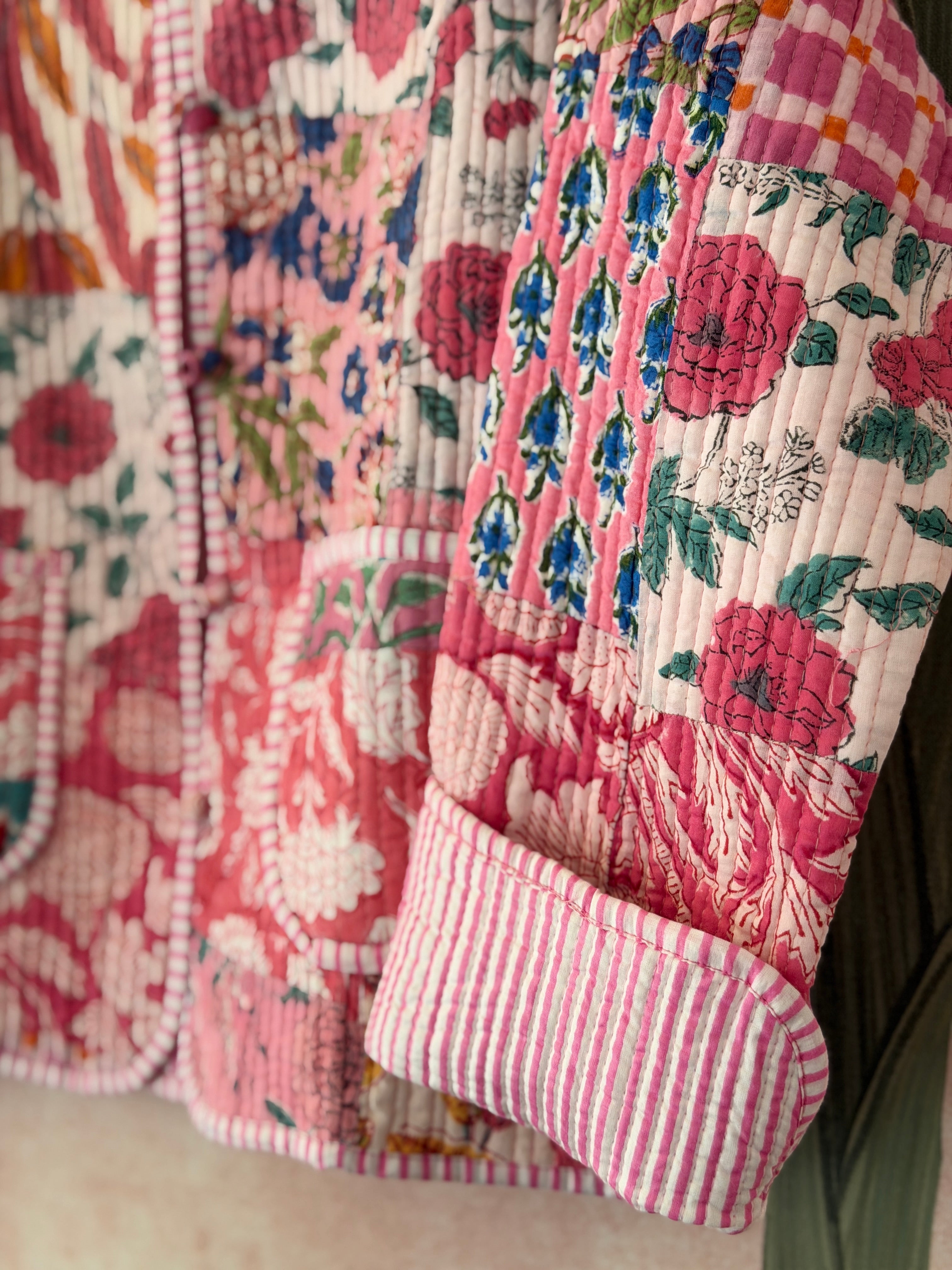 Gulaabi Boho Quilted Reversible Jacket