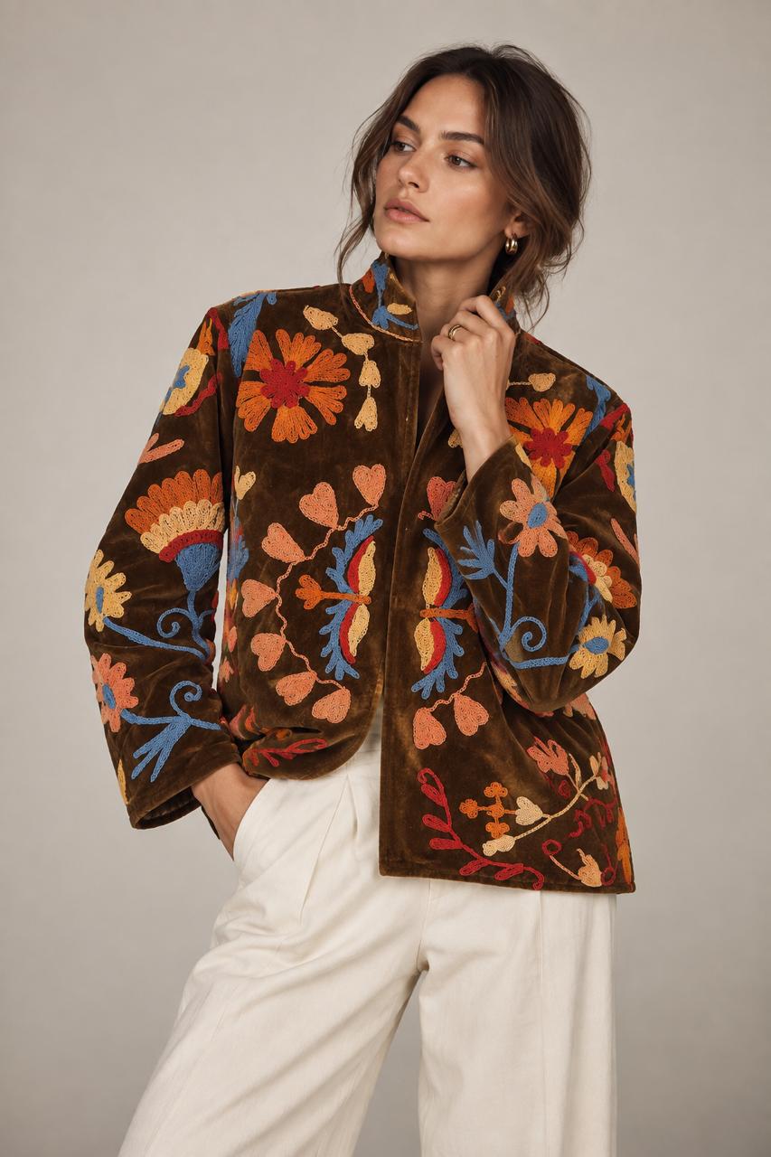 Autumn Folk Embroidered Jacket