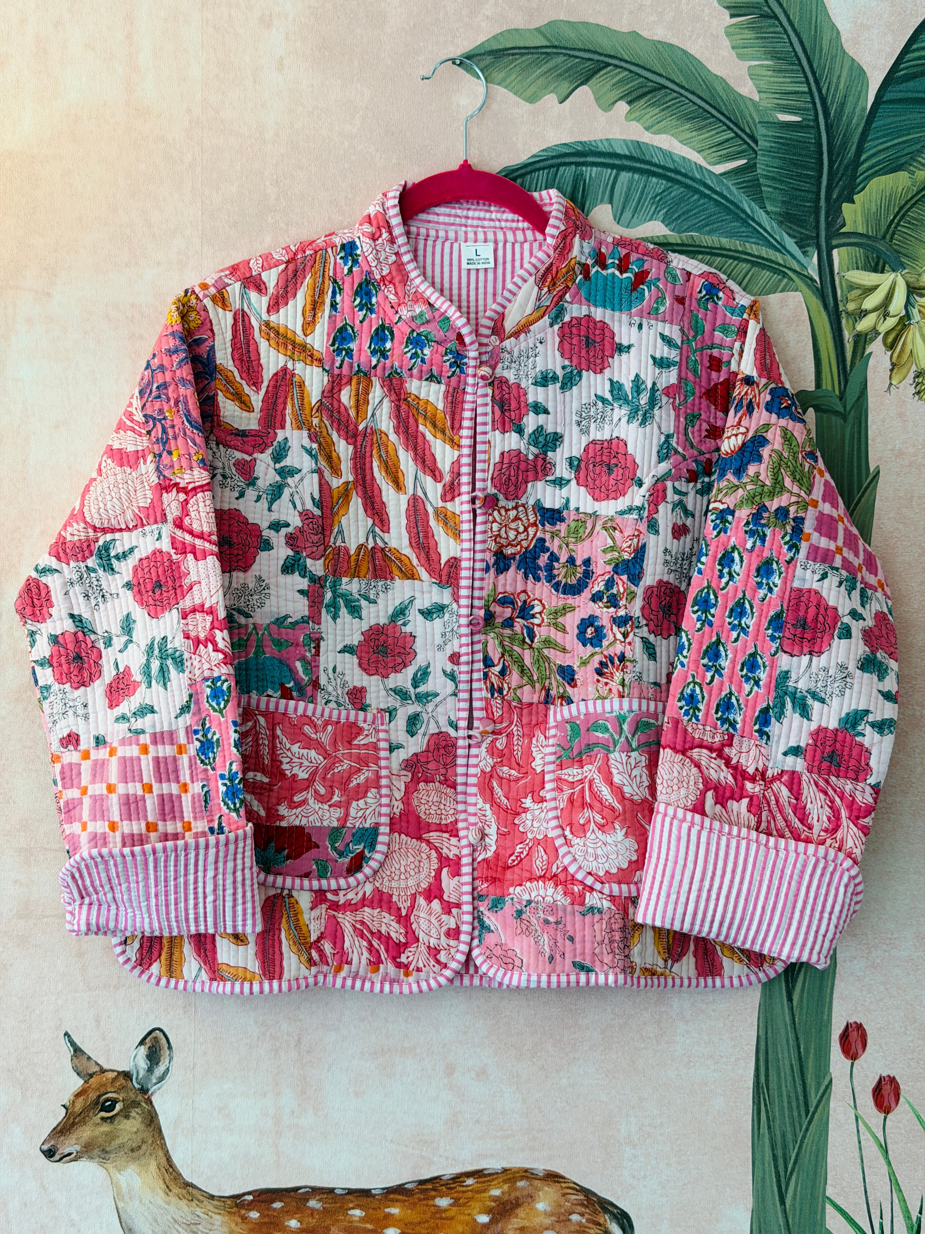 Gulaabi Boho Quilted Reversible Jacket