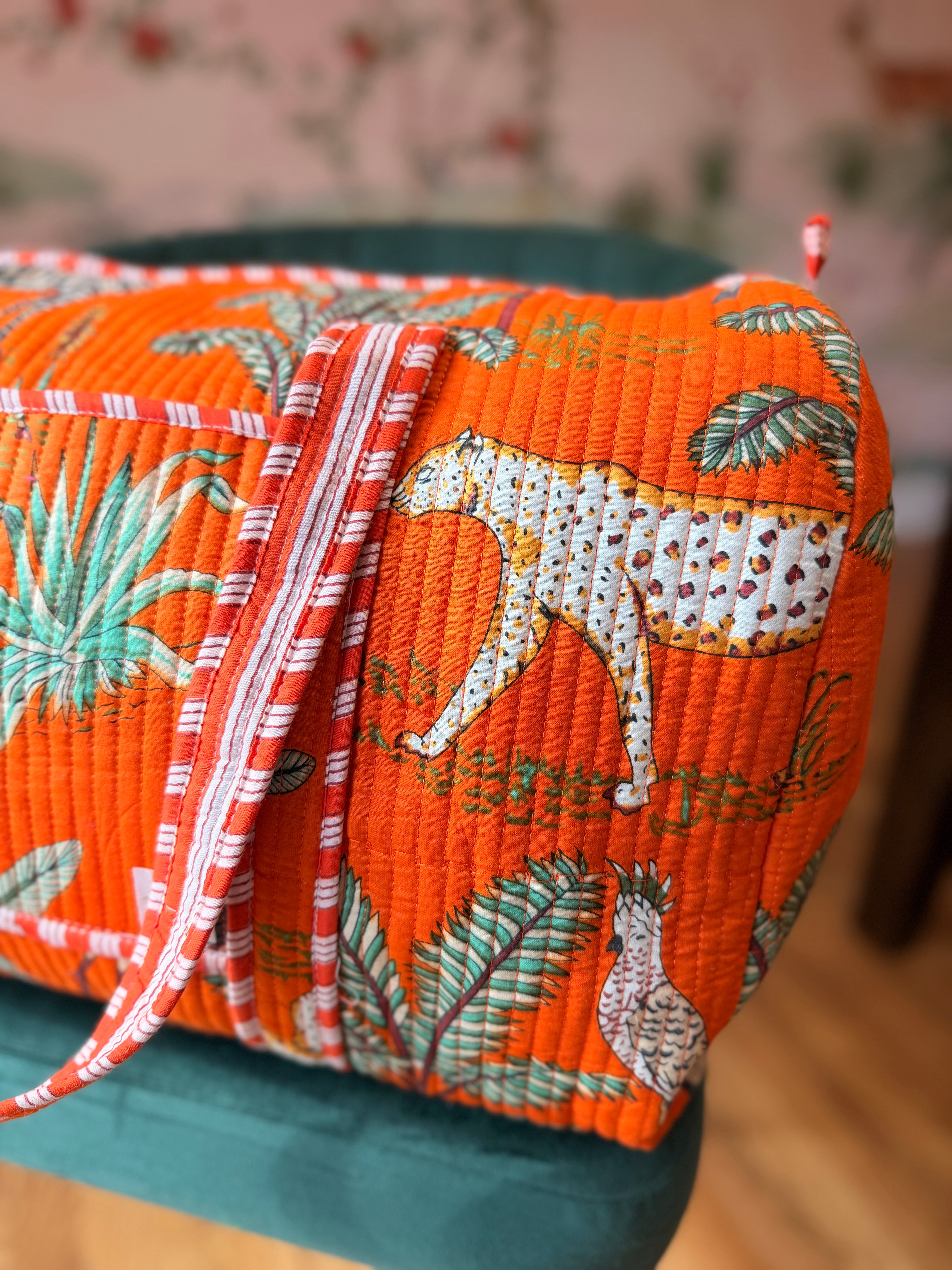 Orange Jungle Weekender Bag