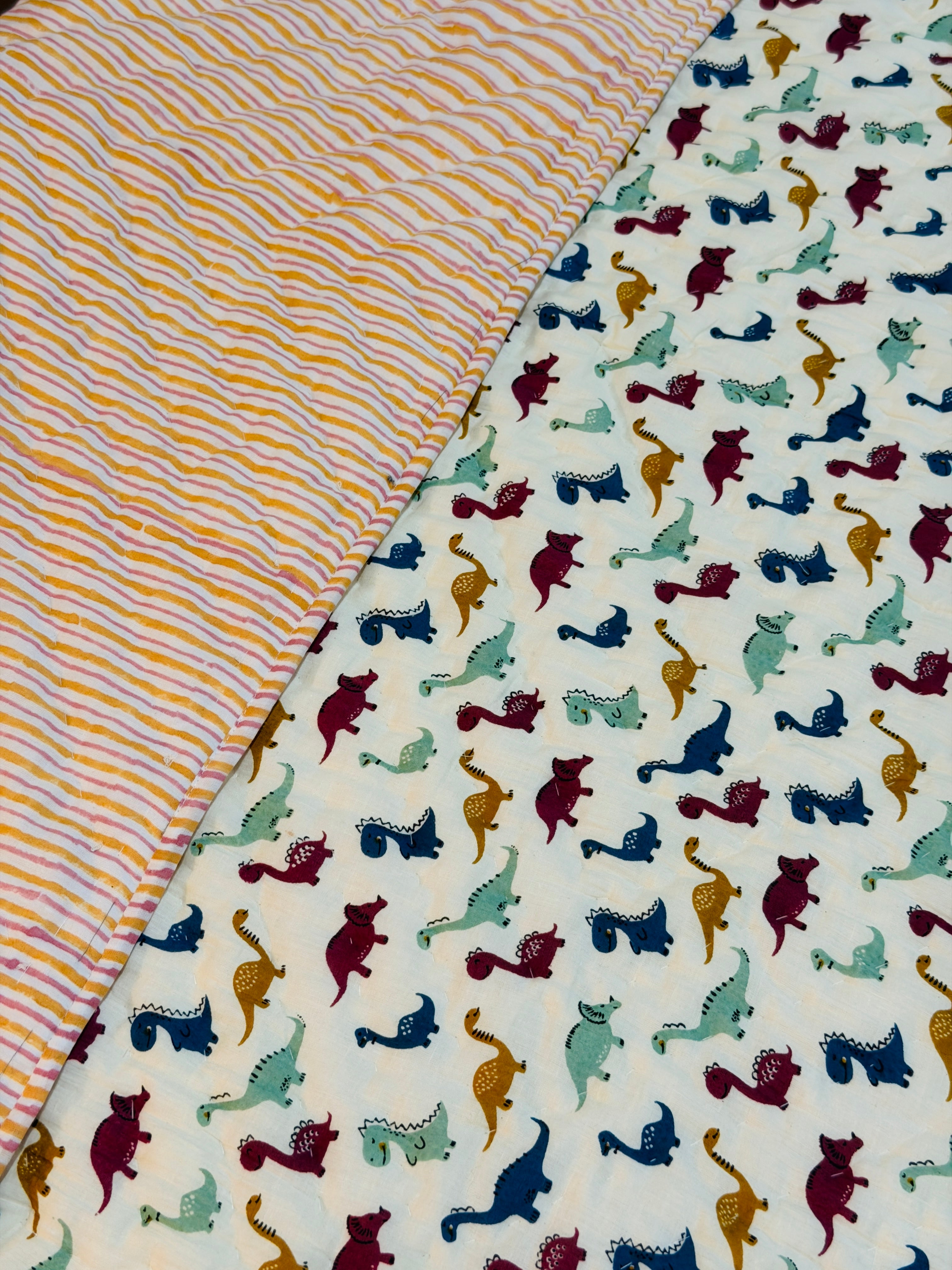 Dinosaur Lover Toddler Reversible Quilt