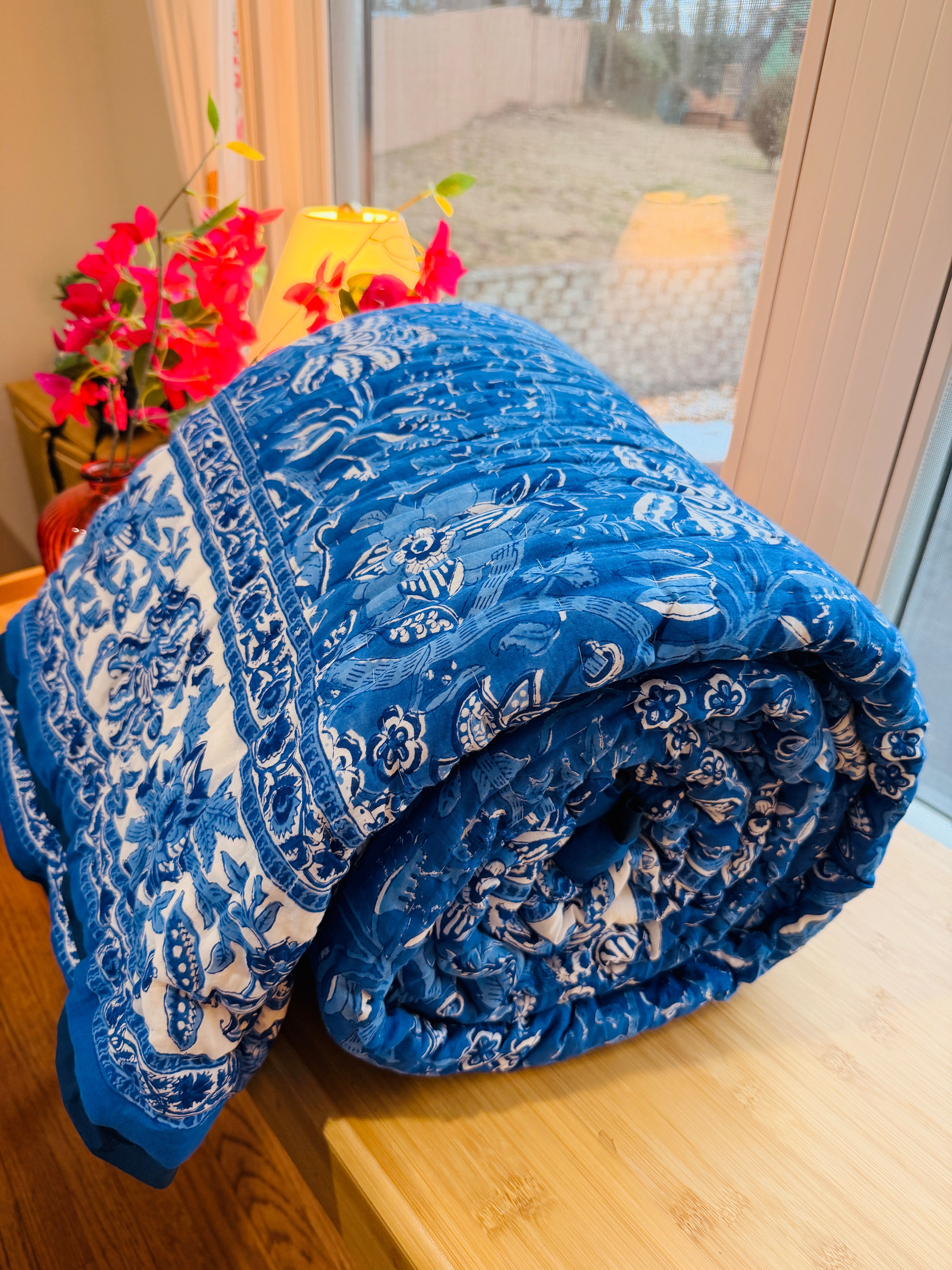 Indigo Orchard Reversible - Queen Quilt