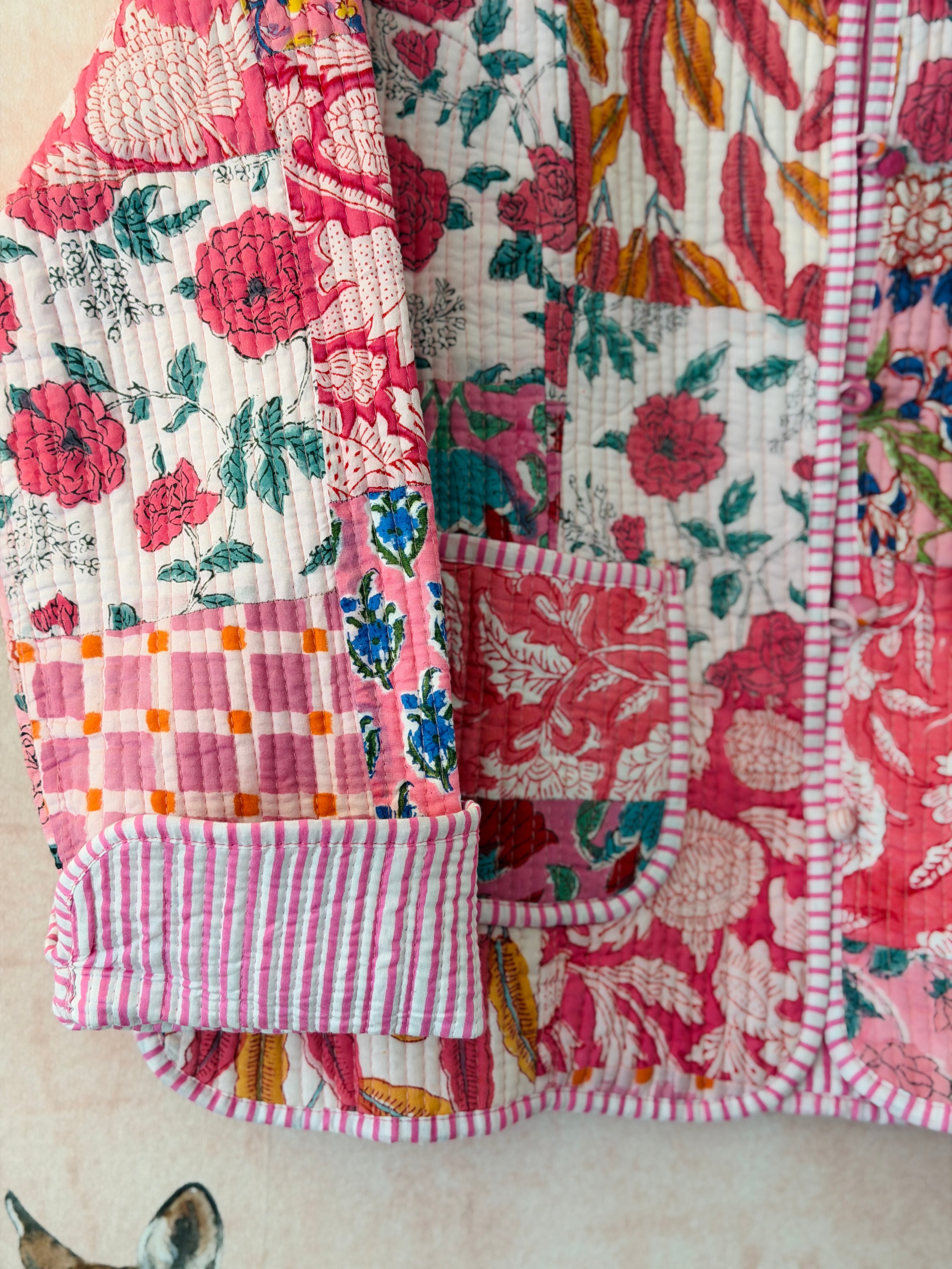 Gulaabi Boho Quilted Reversible Jacket