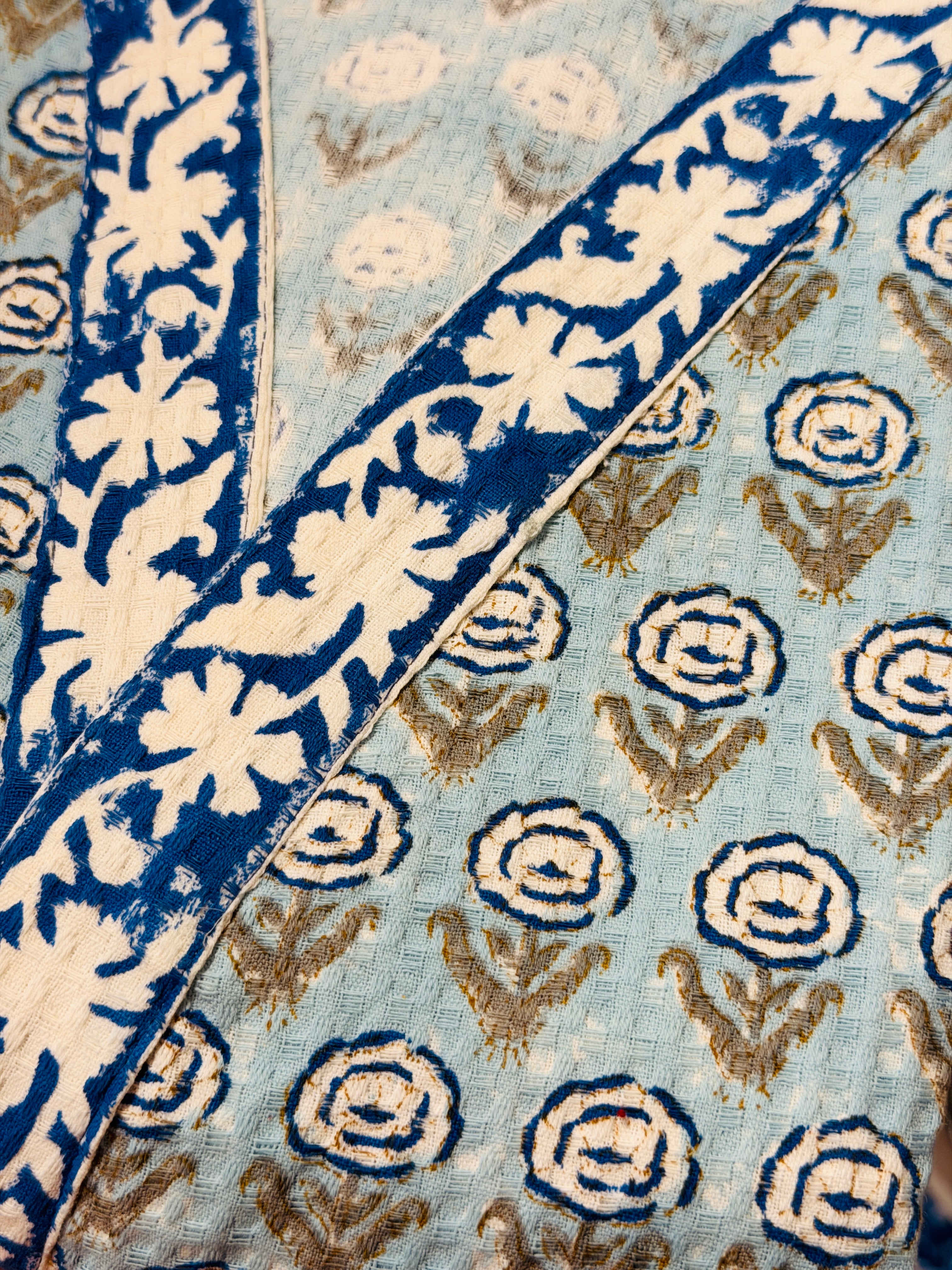 Blue Resort Waffle Signature Bathrobe