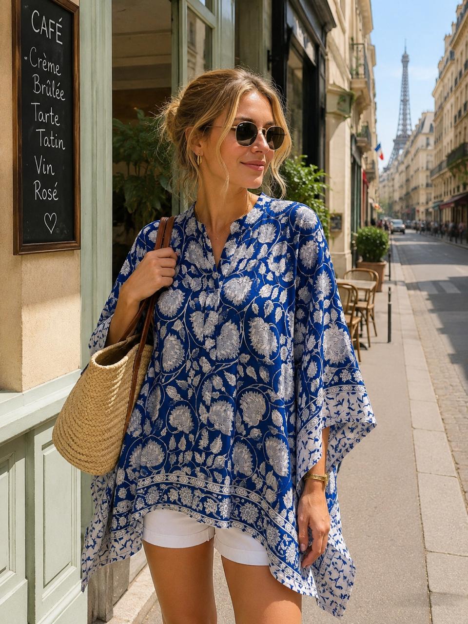 Coastal Indigo Kaftaan Shirt