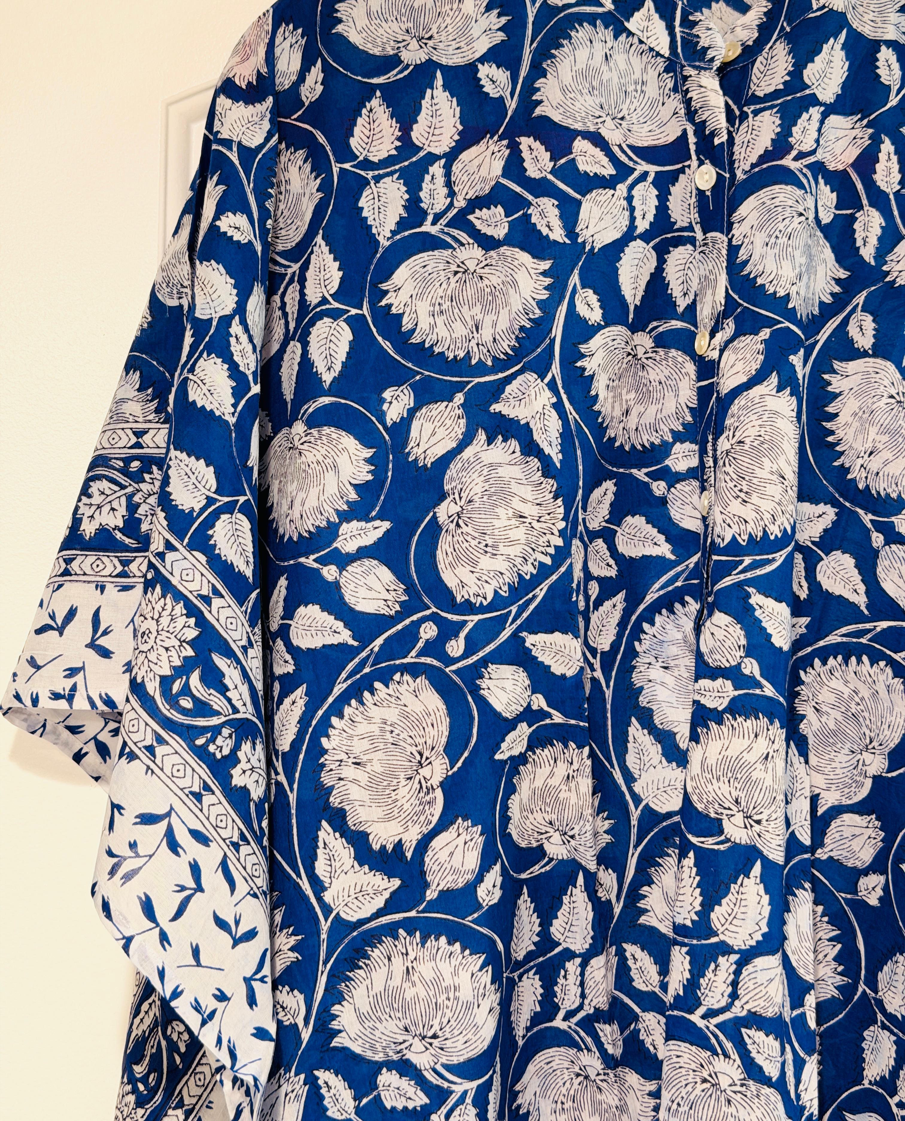 Coastal Indigo Kaftaan Shirt