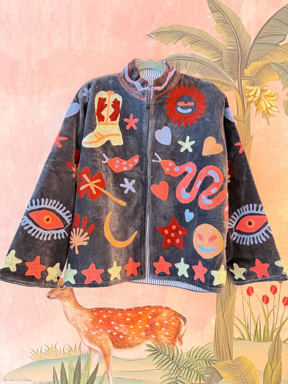 Cosmic Folk Embroidered Jacket