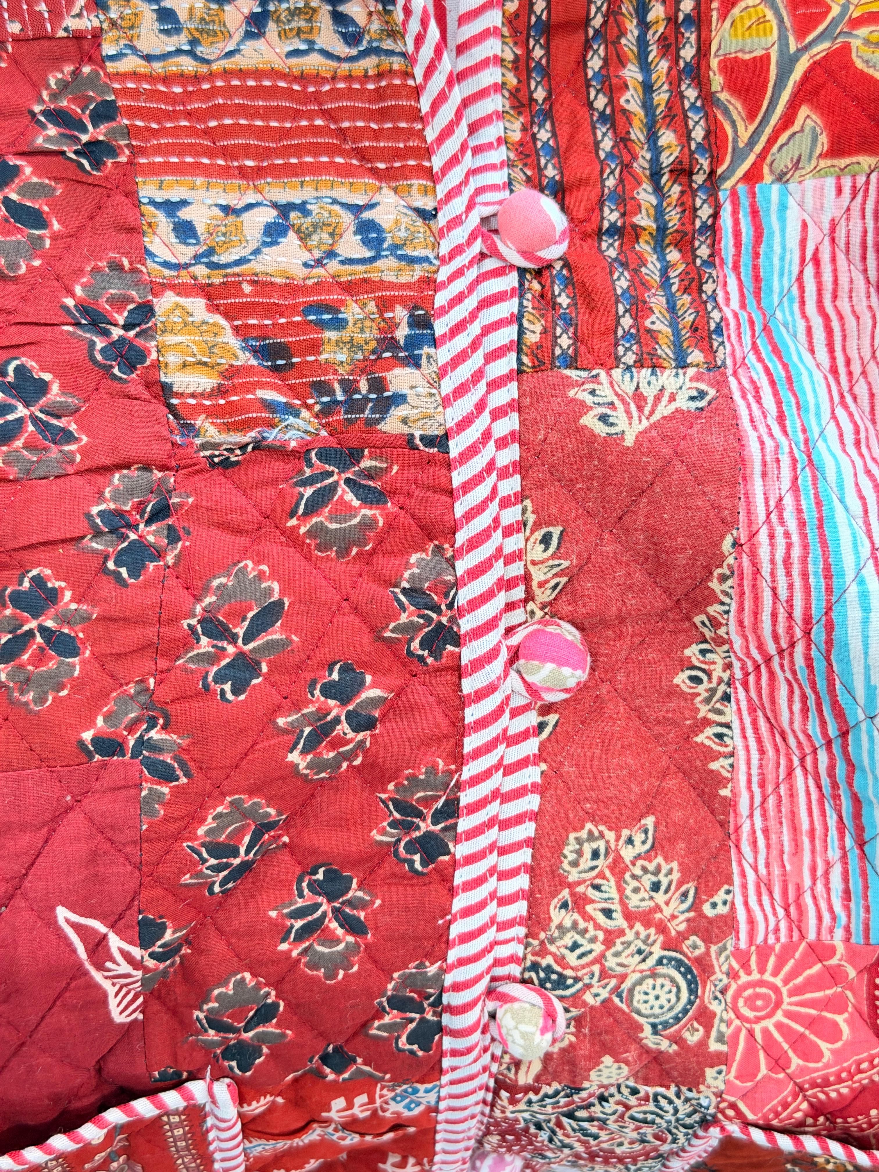 Crimson Patchwork Heritage Jacket