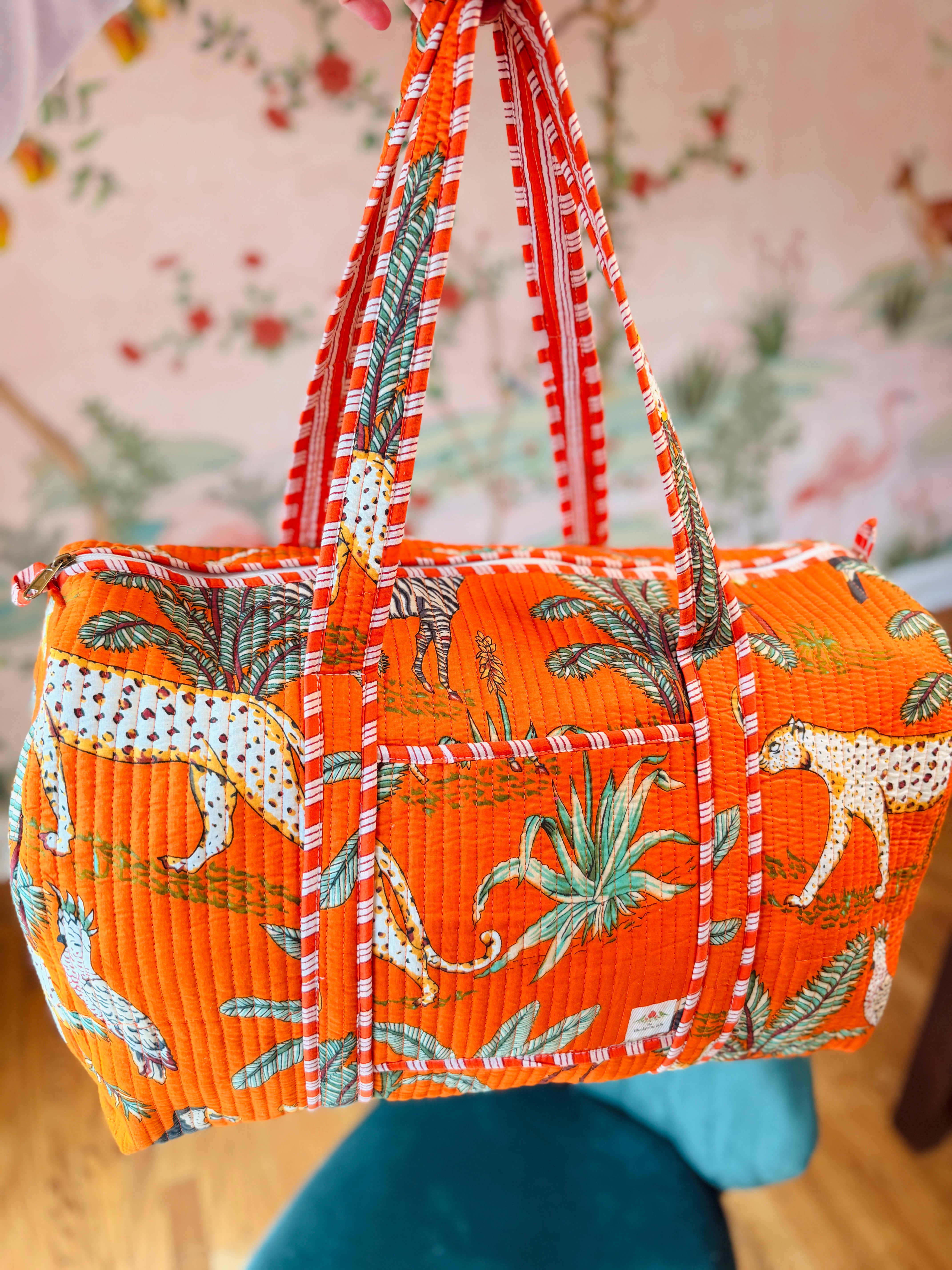 Orange Jungle Weekender Bag