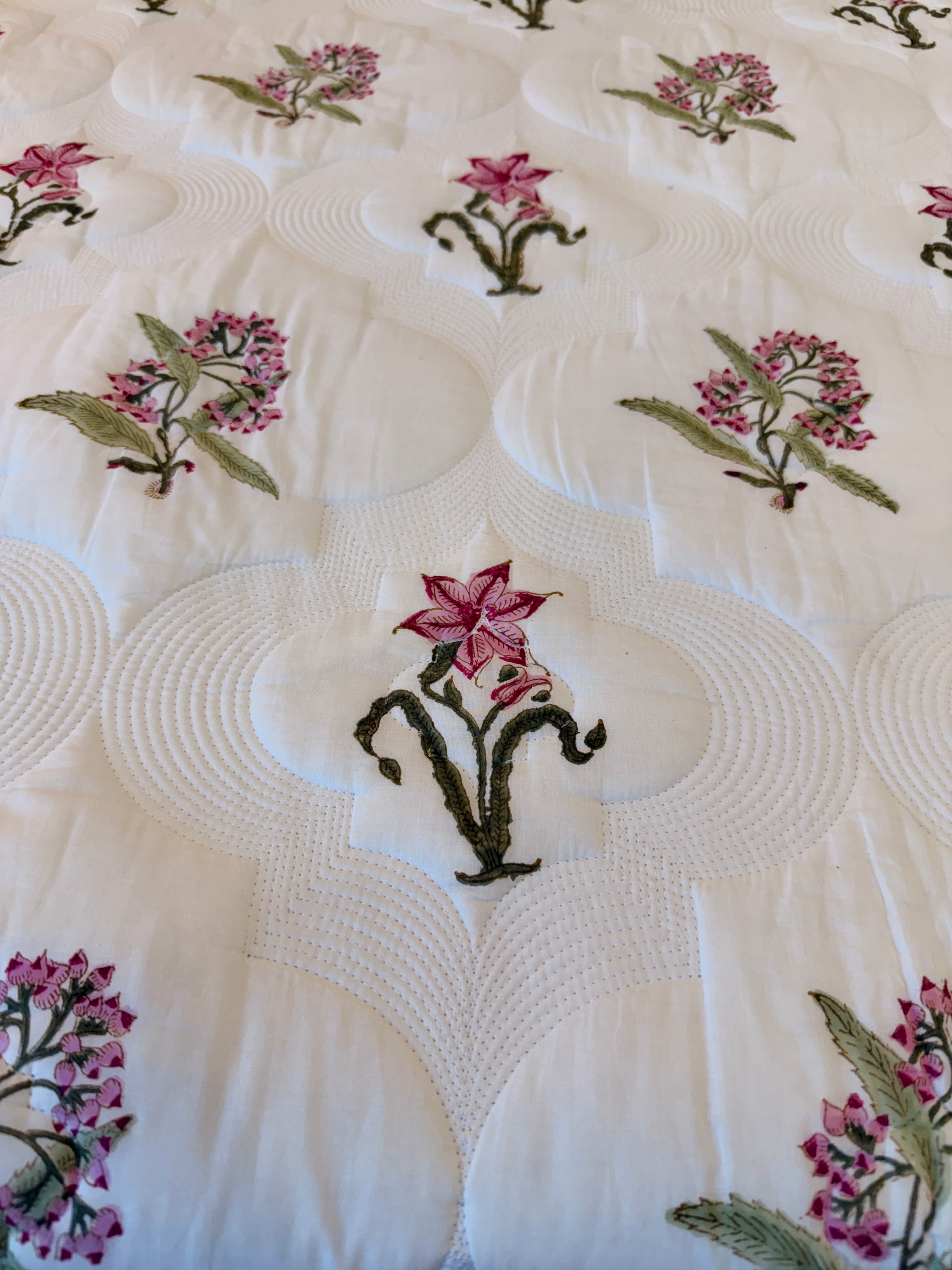 Blush Meadow Luxury - King Bedspread