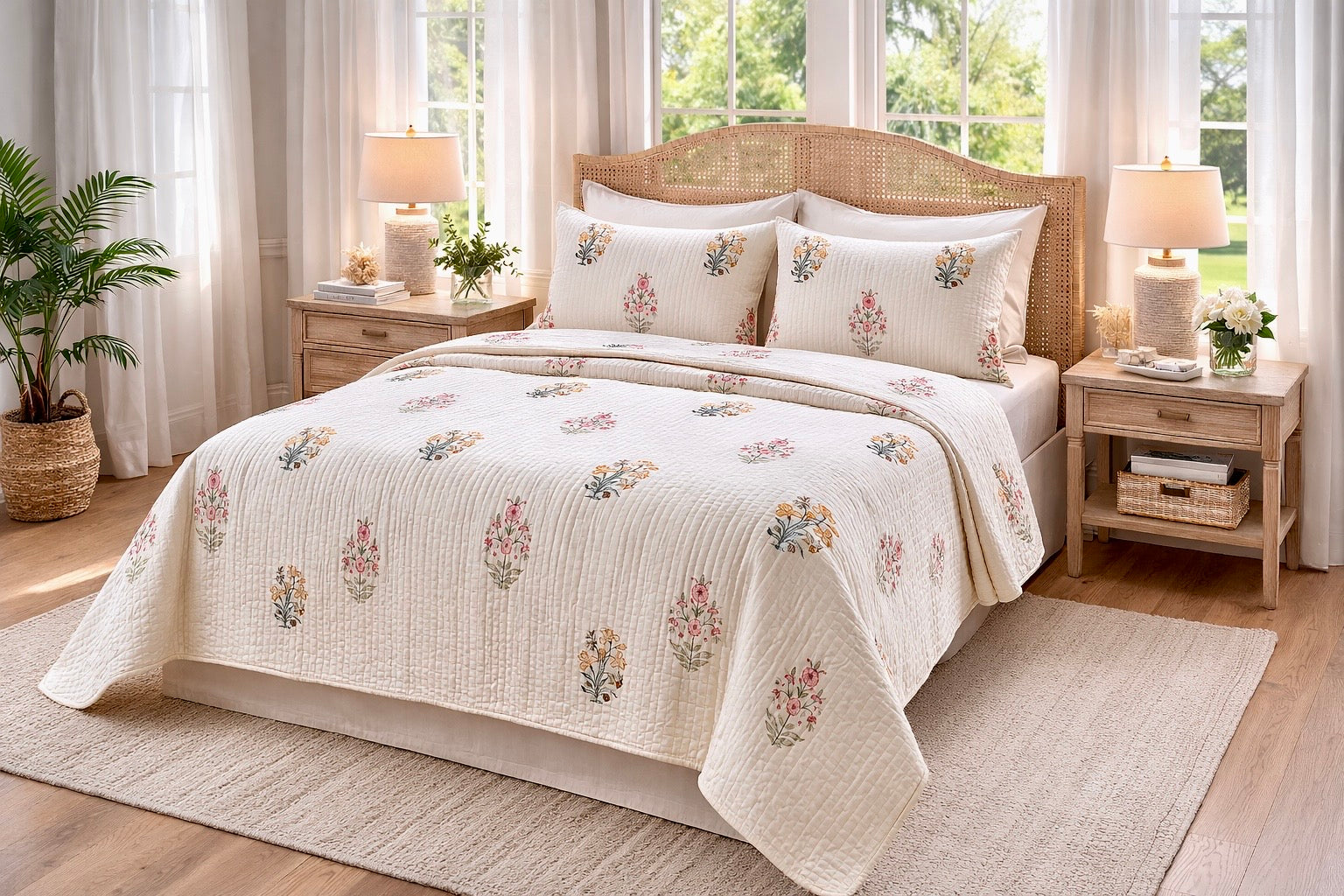 Ivory Garden Heirloom - Queen Bedspread