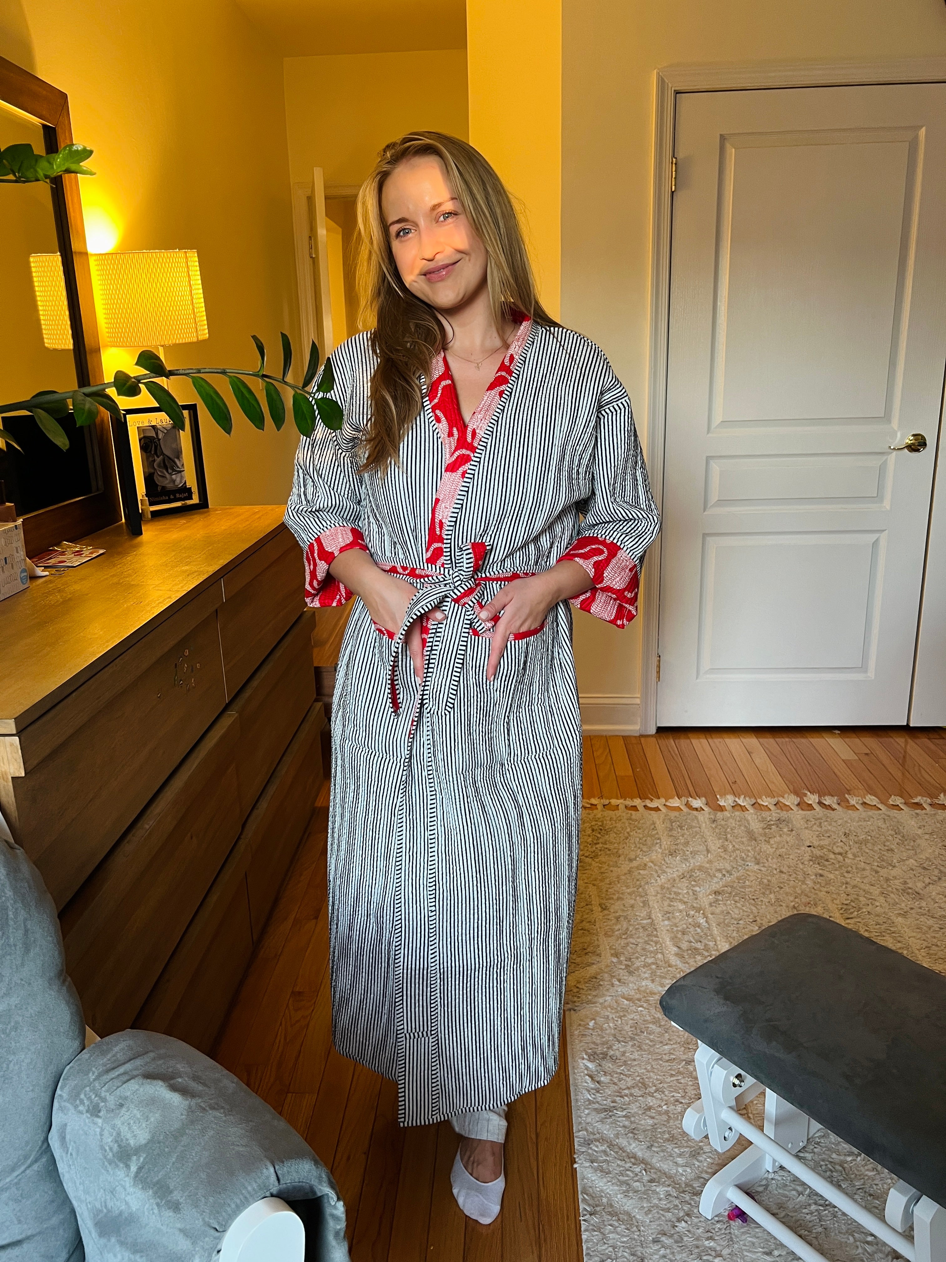 Baagh Reversible Quilted Housecoat