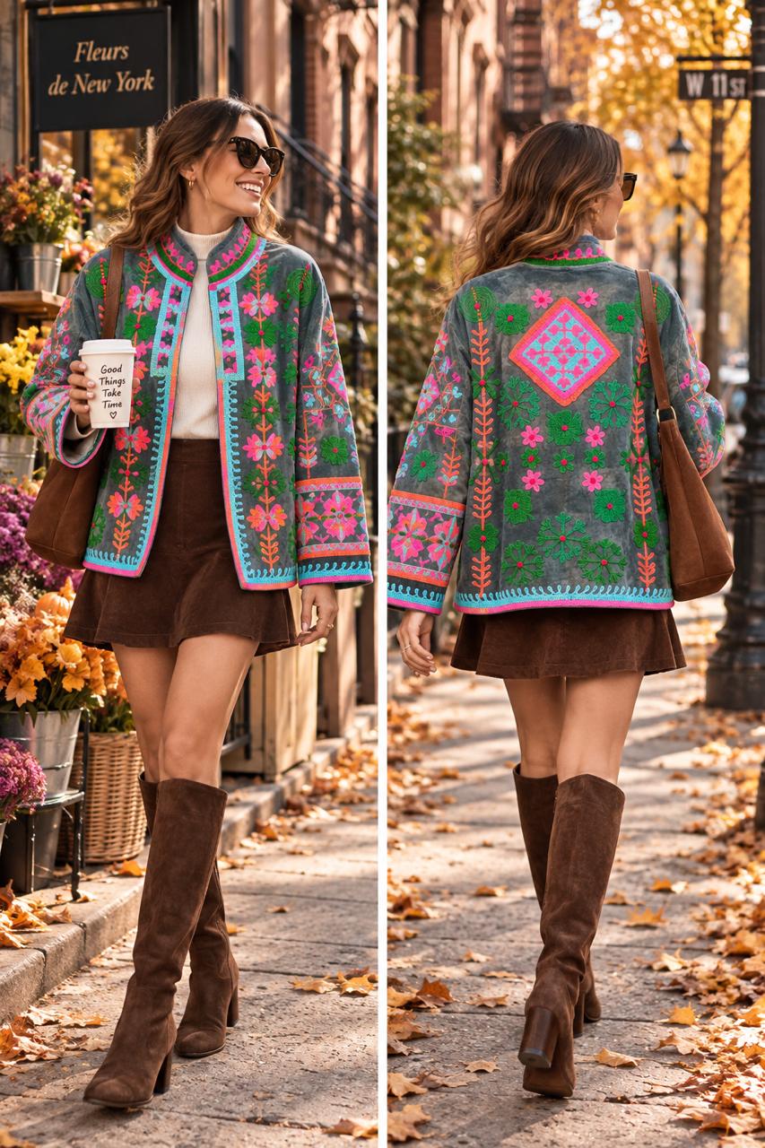 Garden Mosaic Embroidered Jacket