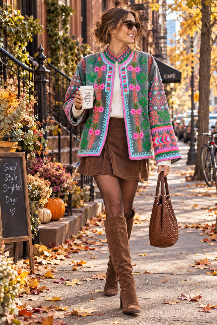 Garden Mosaic Embroidered Jacket