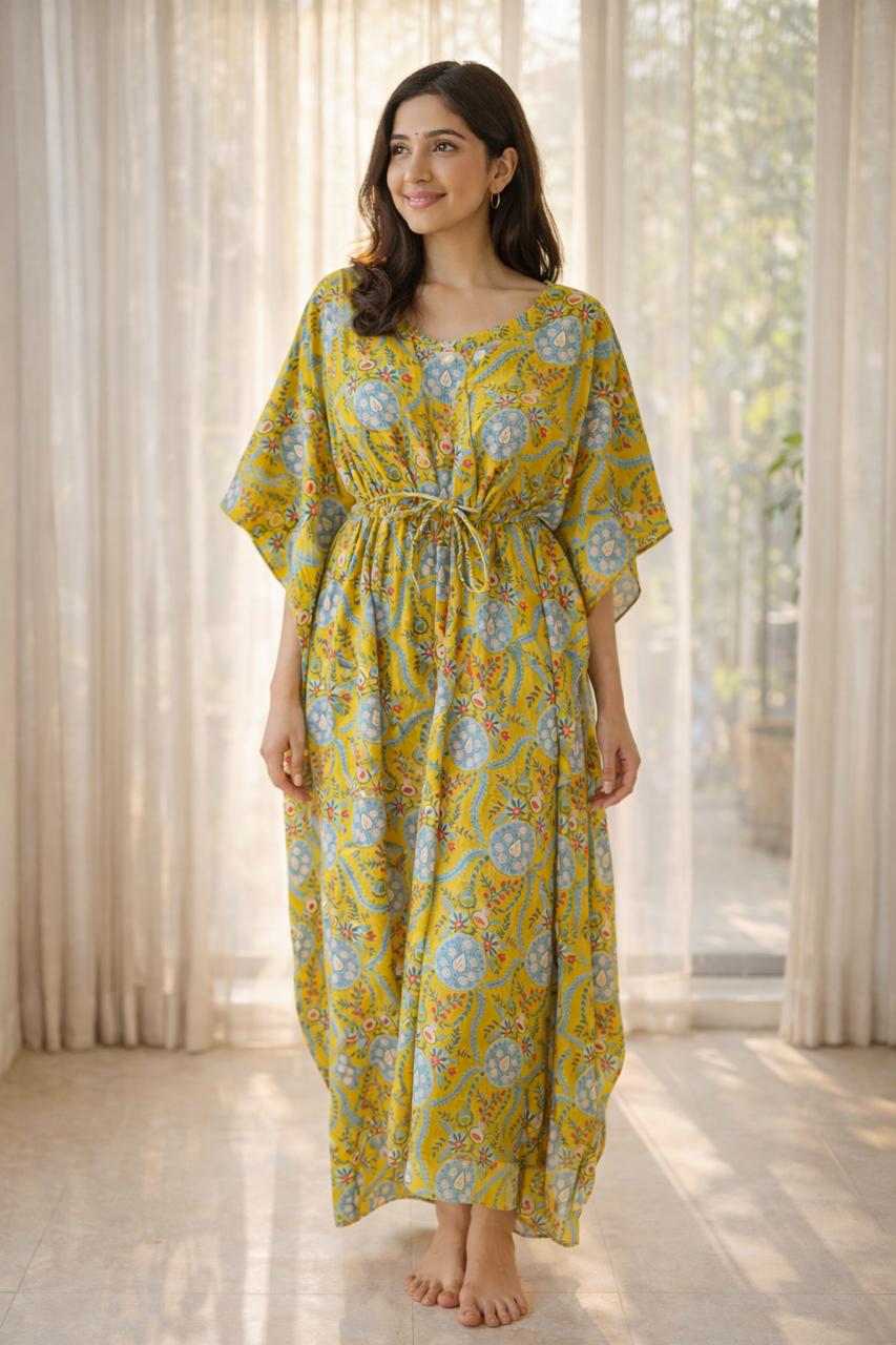 Golden Paisley Kaftan