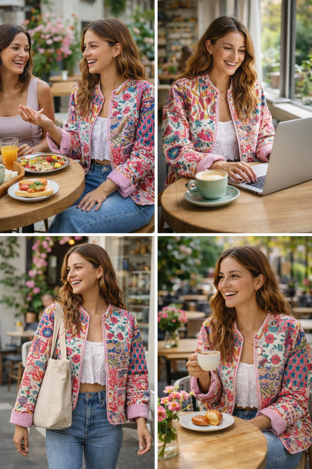 Gulaabi Boho Quilted Reversible Jacket
