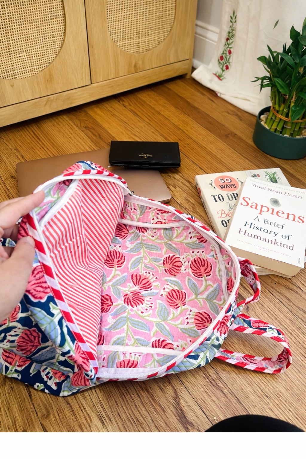 Floral Handmade Backpack