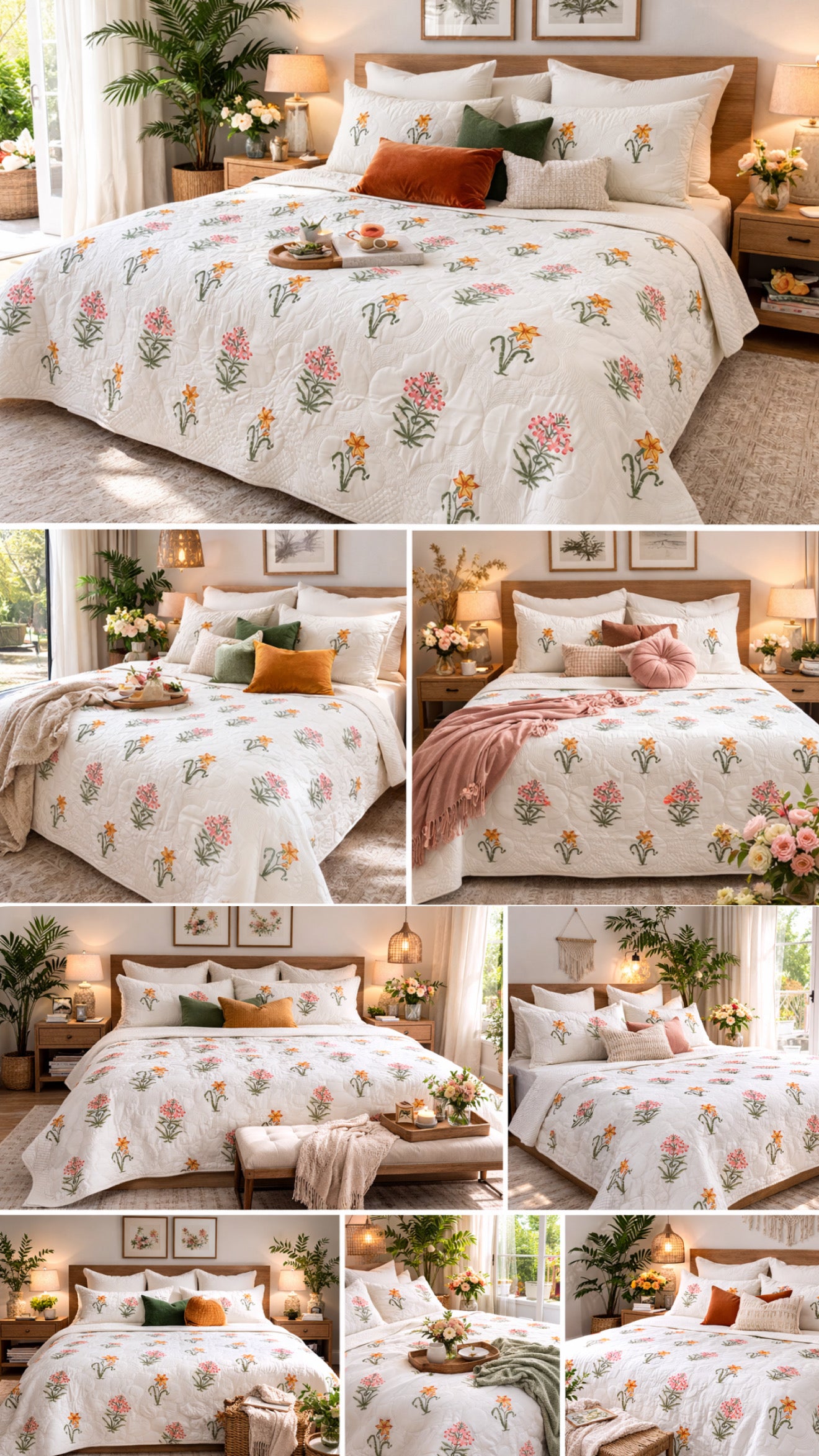 Wildflower Whisper Luxury King Bedspread