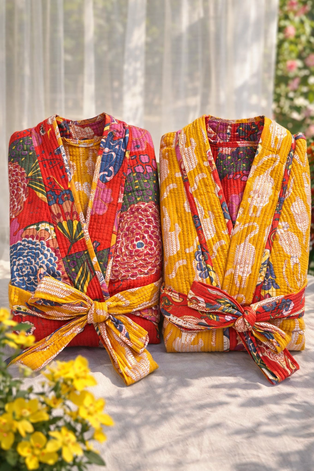 Phool Reversible Quilted Housecoat