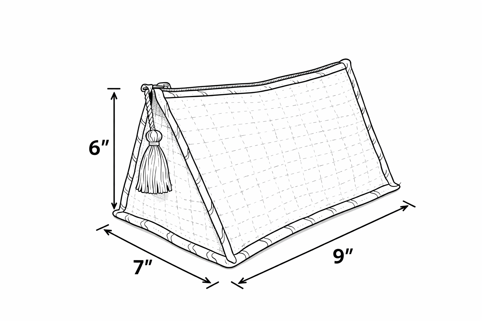 Spring Bloom Triangle Foldable Vanity Pouch