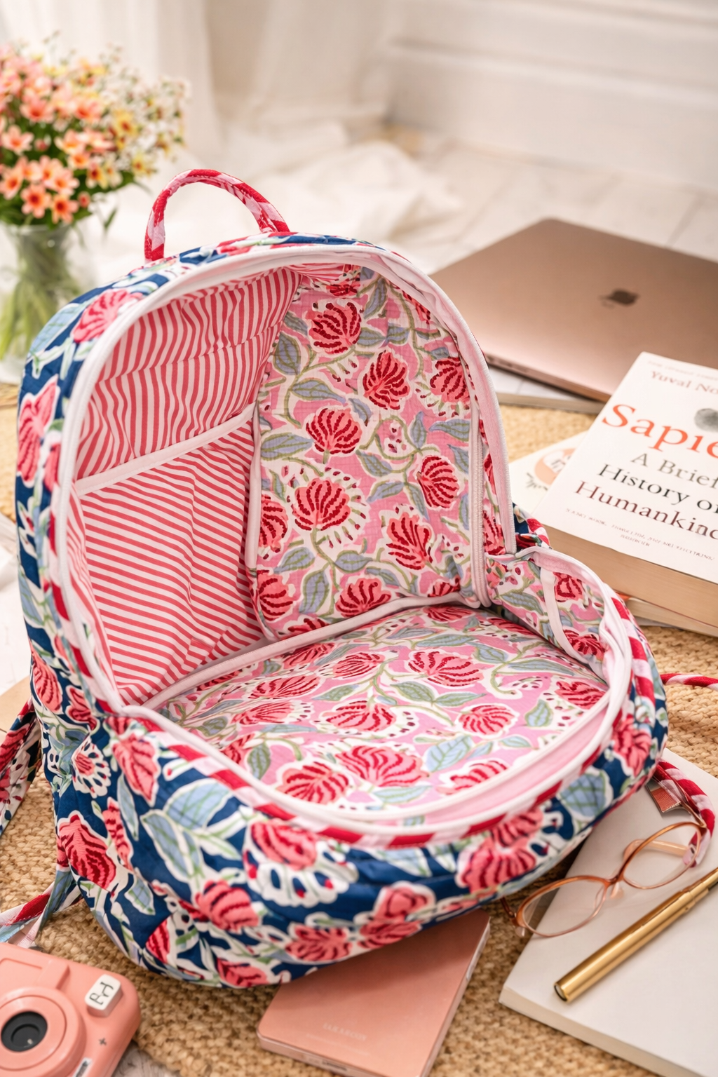 Floral Handmade Backpack