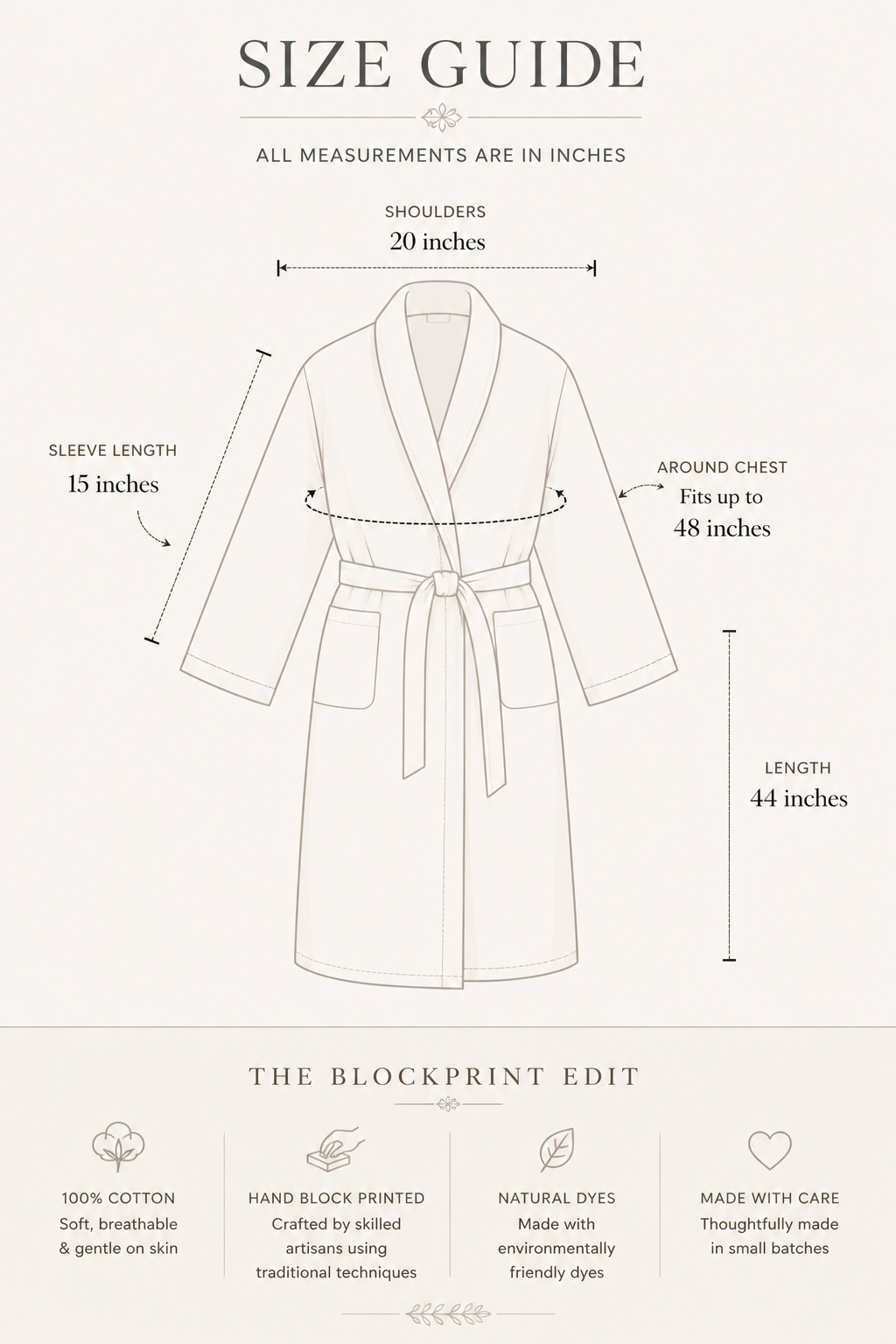 Blue Floral Signature Bathrobe