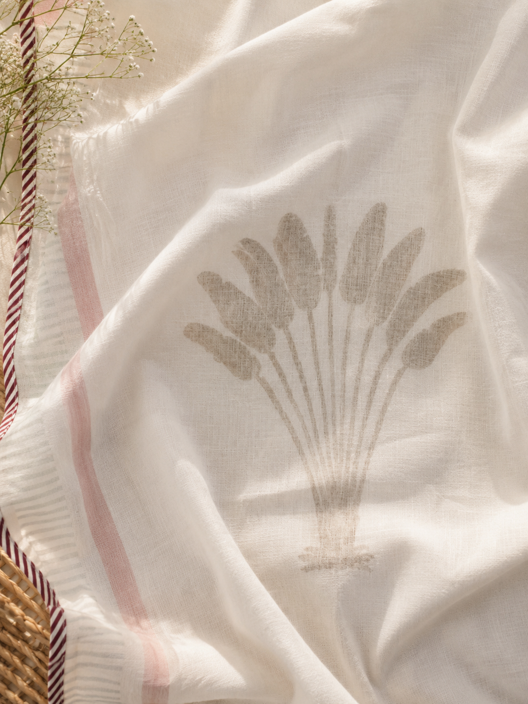 3 Layer Hand Block Printed Summer Blanket - Dohar