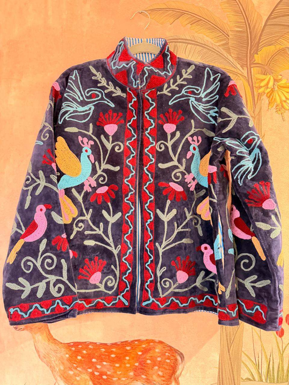 Midnight Aviary Embroidered Jacket