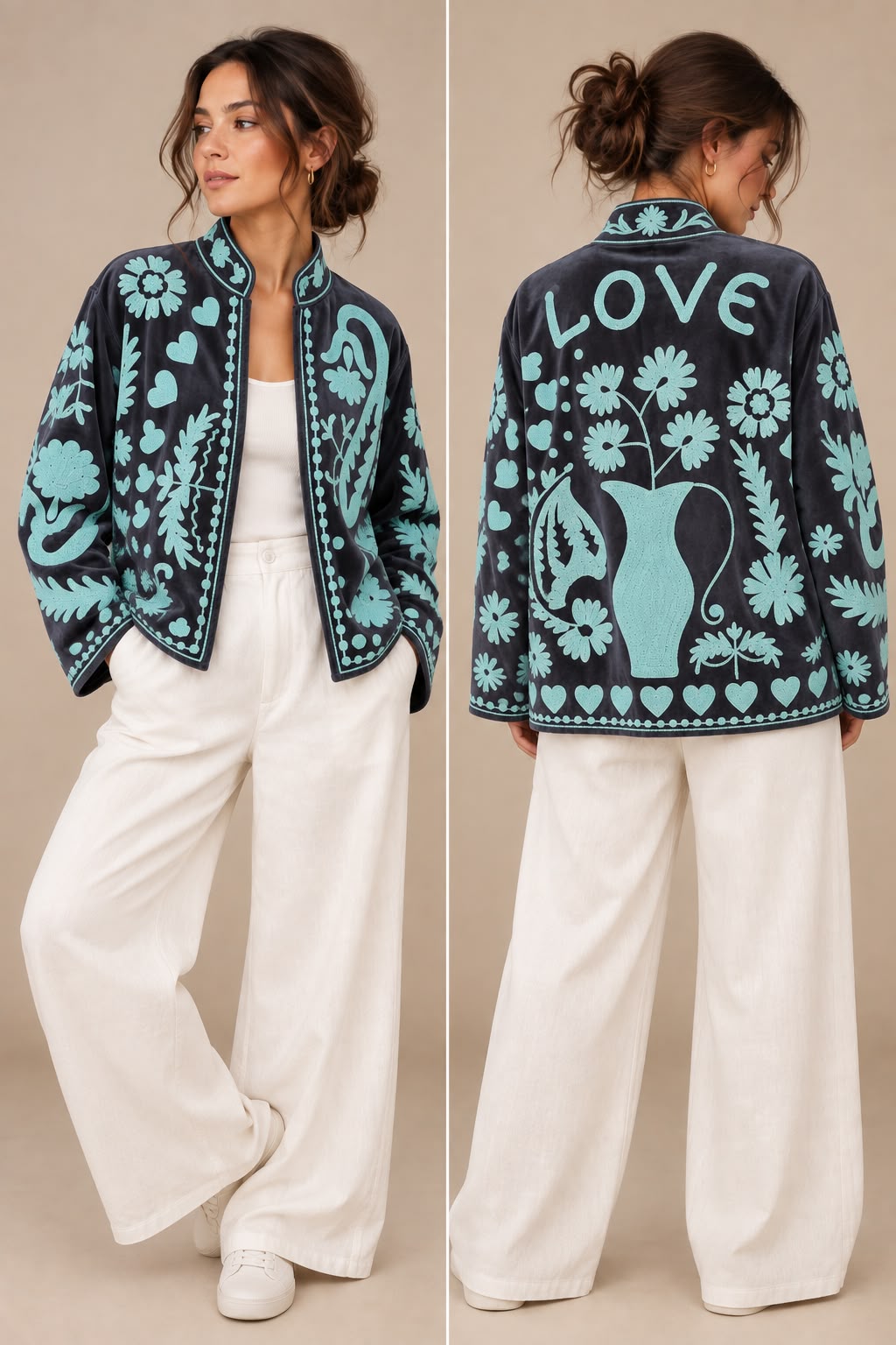 Midnight Folk Embroidered Jacket
